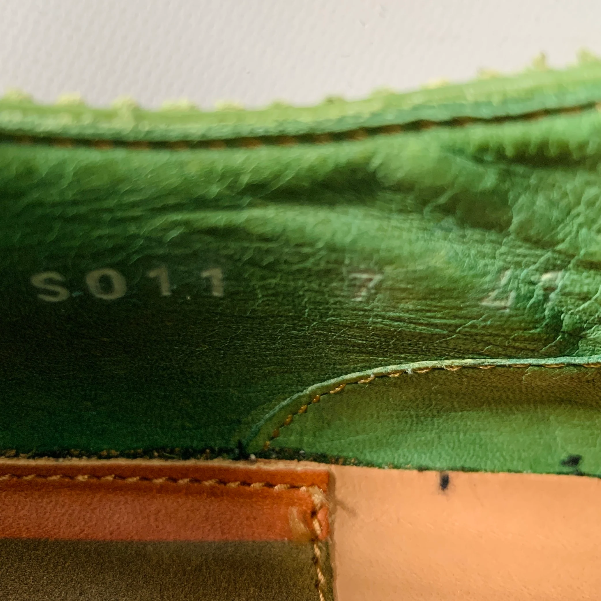 PAUL SMITH Size 8 Green Perforated Leather Wingtip Lace-Up Shoes - Image 9