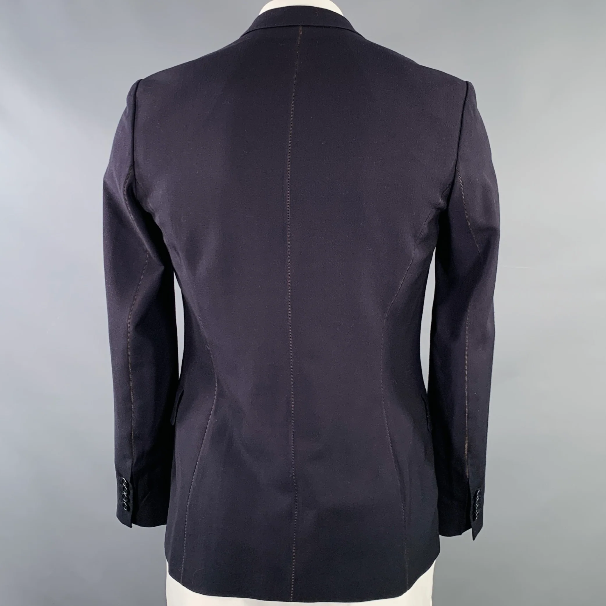 PAUL SMITH Size L Black Wool Notch Lapel Sport Coat - Image 3