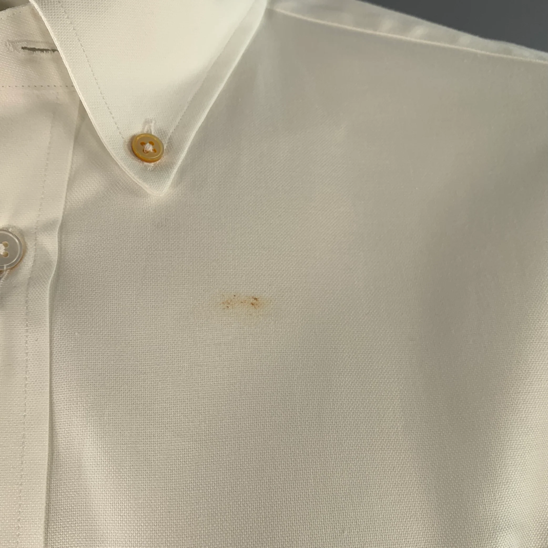 PAUL SMITH Size L White Contrast Trim Cotton One Pocket Long Sleeve Shirt - Image 5