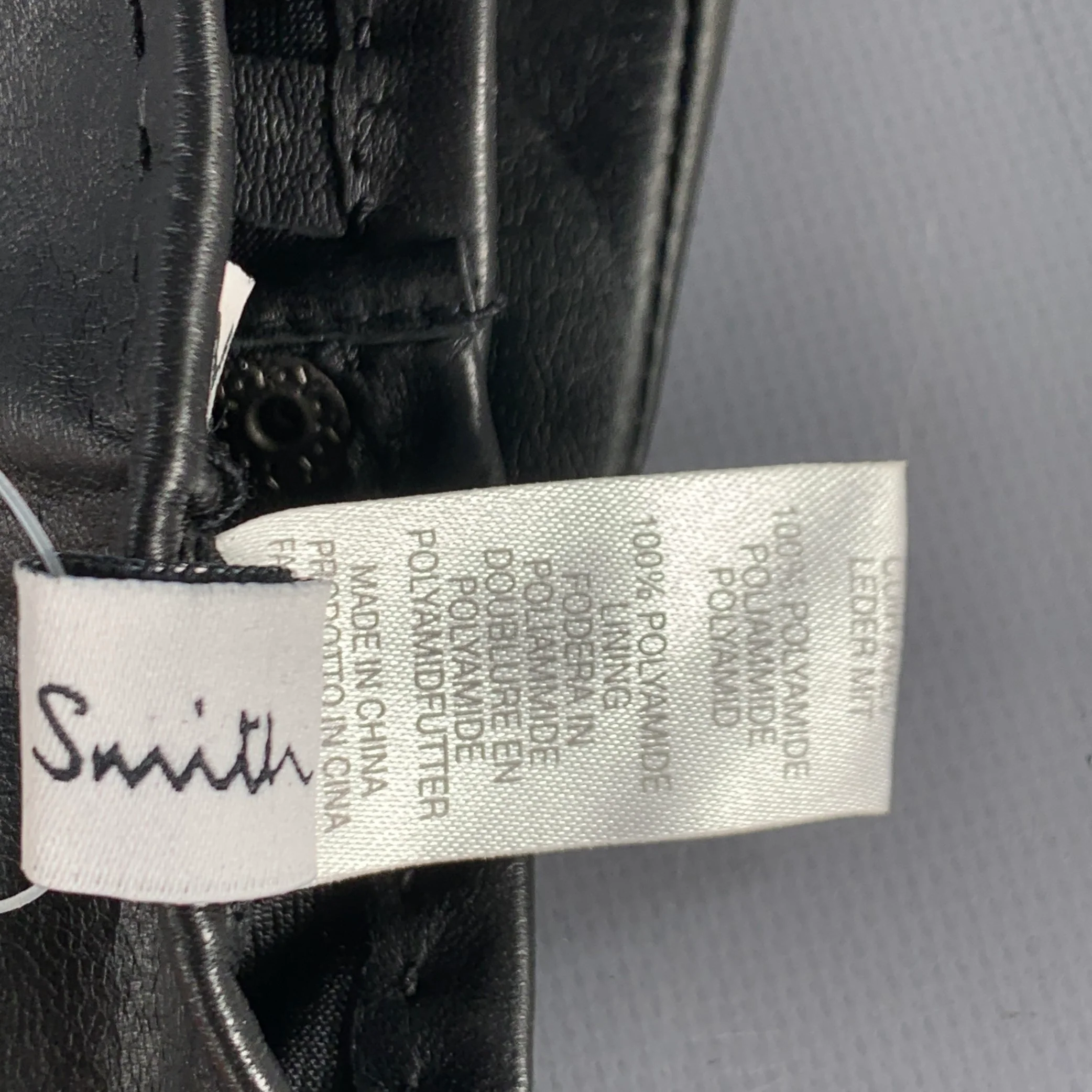 PAUL SMITH Size M Black Leather Gloves - Image 4