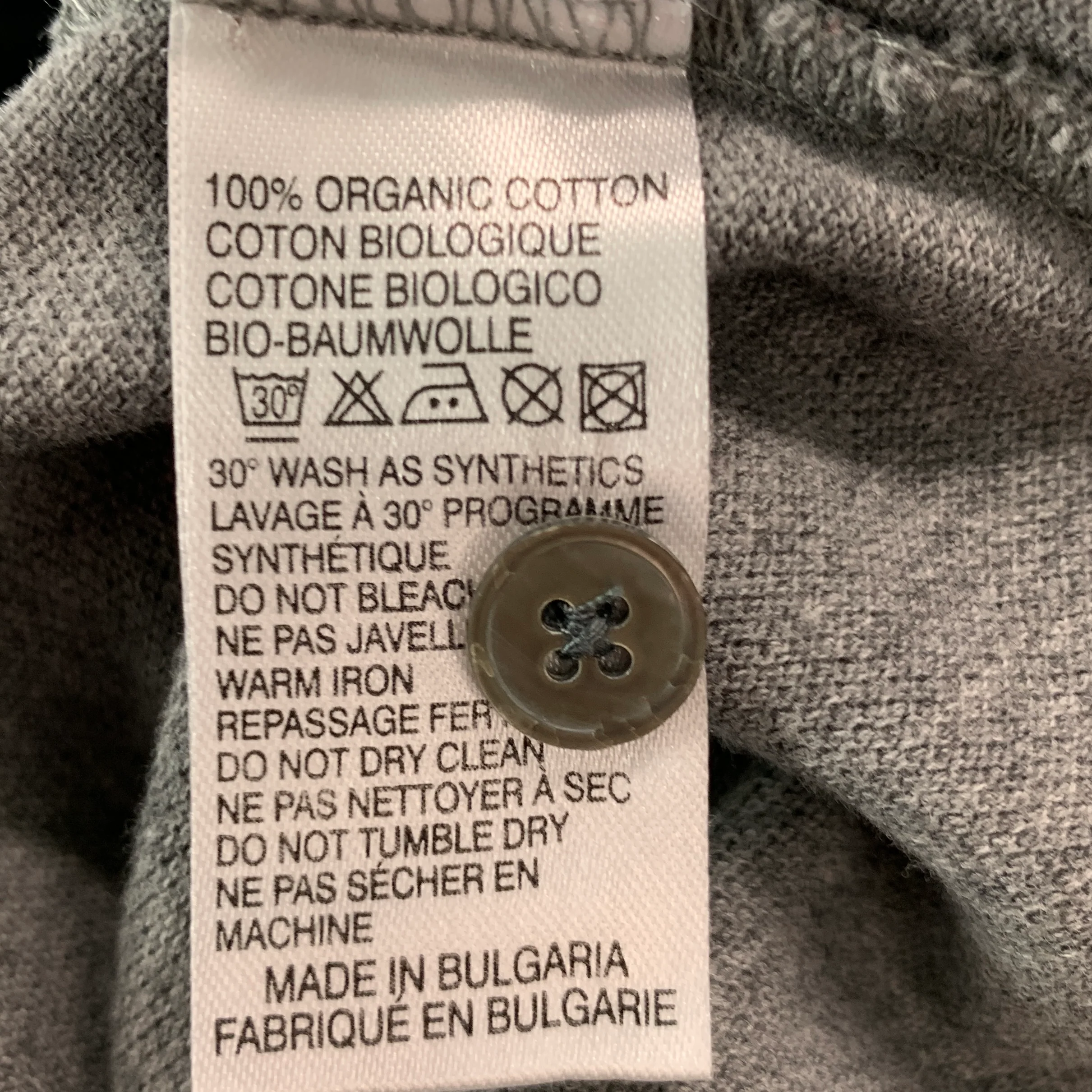 PAUL SMITH Size M Grey Cotton Short Sleeve Polo - Image 5
