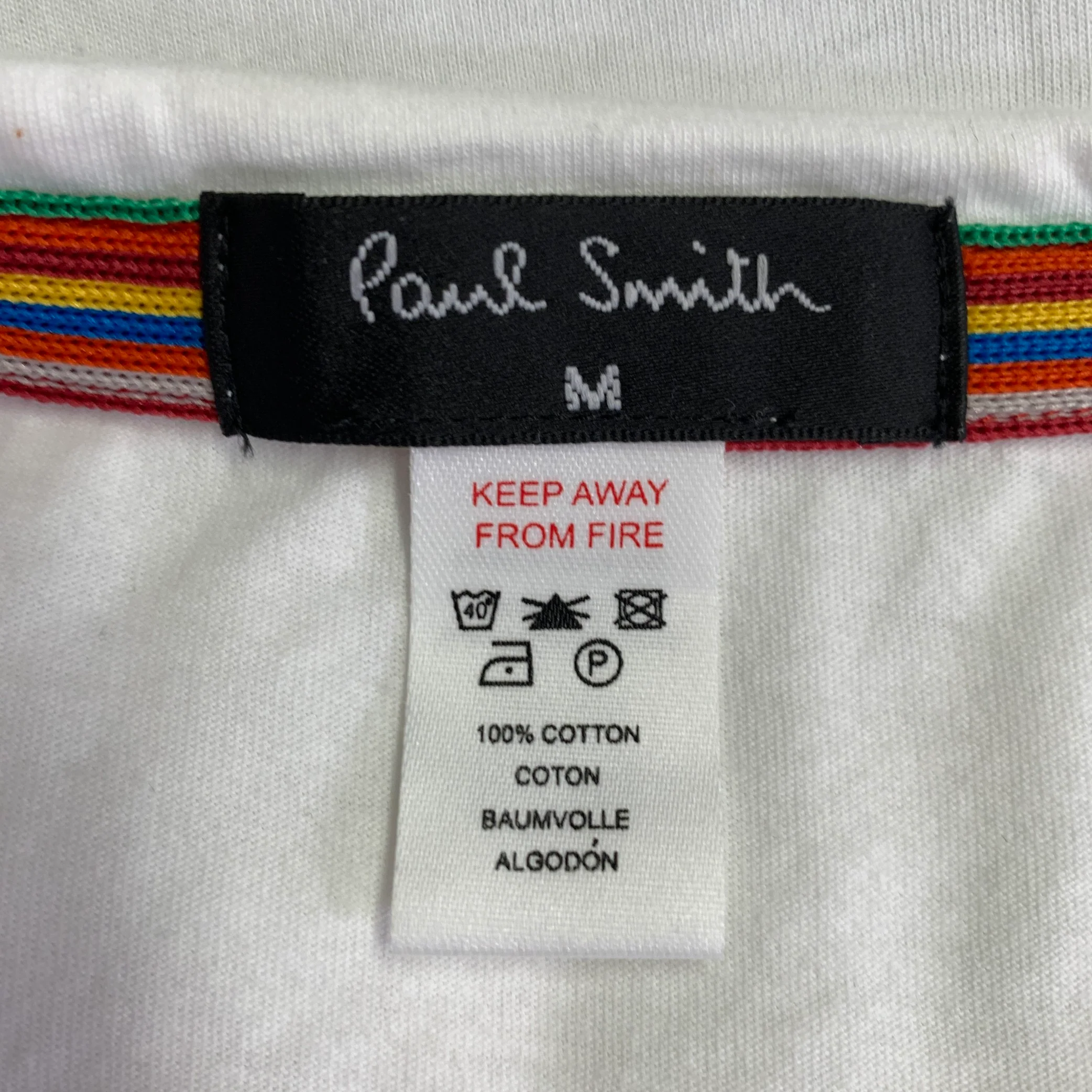 PAUL SMITH Size M White Cotton Crew Neck T-shirt - Image 6