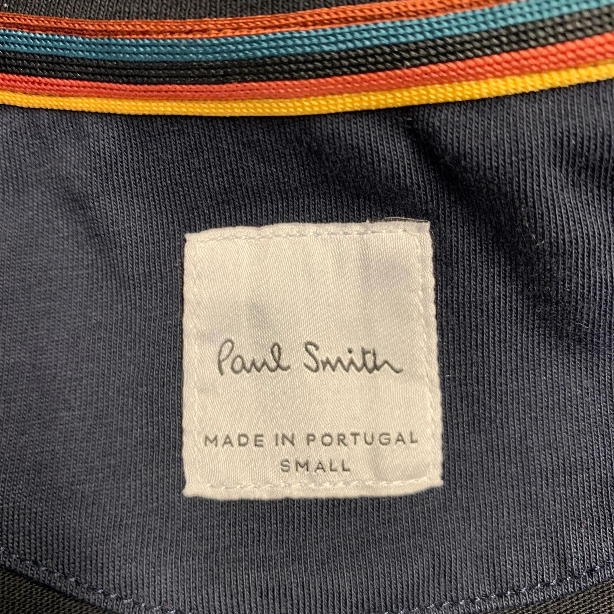 PAUL SMITH Size S Black Purple Print Cotton Short Sleeve T-shirt - Image 6