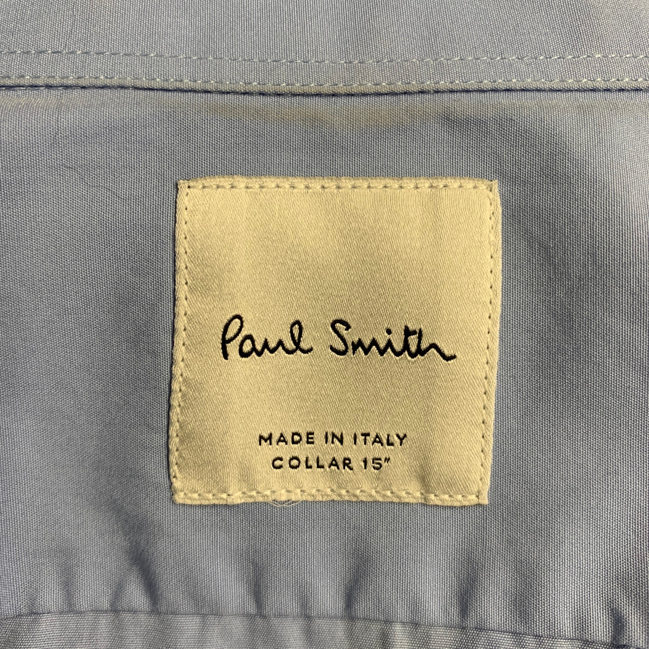 PAUL SMITH Size S Blue Cotton French Cuff Long Sleeve Shirt - Image 5