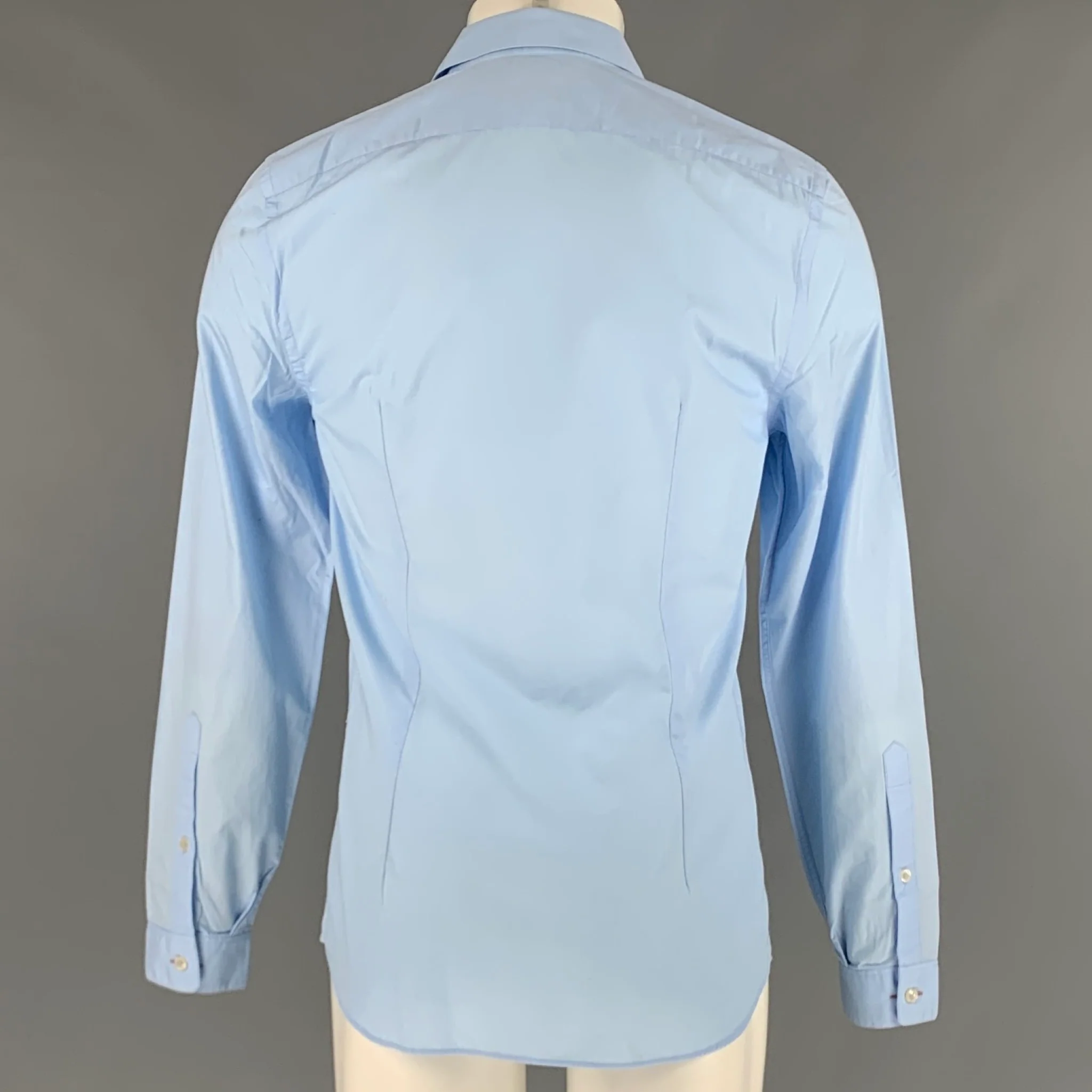 PAUL SMITH Size S Blue Cotton Long Sleeve Shirt - Image 3