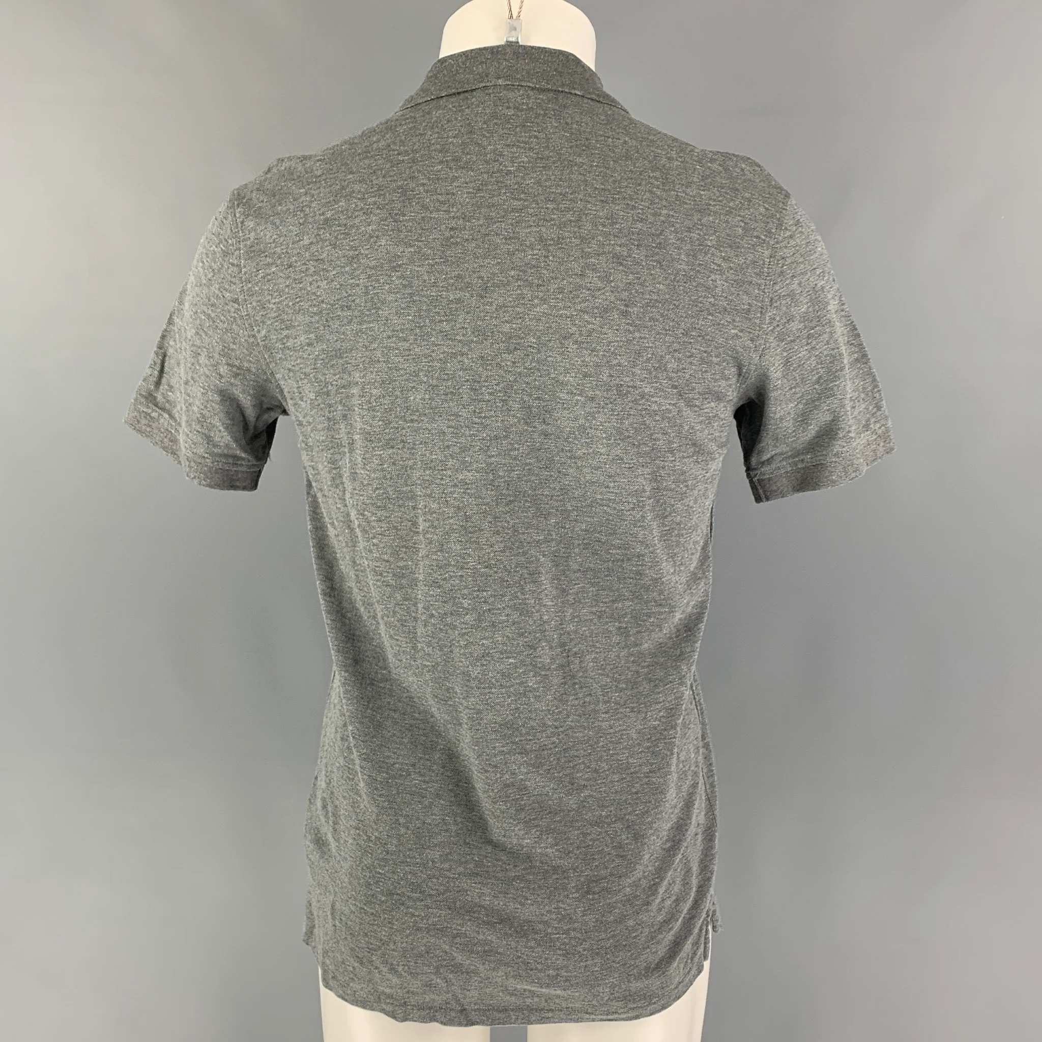 PAUL SMITH Size S Grey Cotton Short Sleeve Polo - Image 4