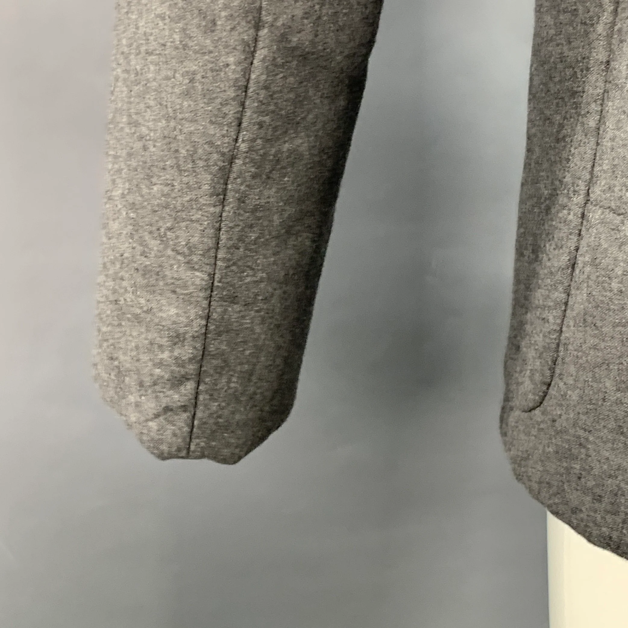 PAUL SMITH Size S Heather Grey Quilted Wool Notch Lapel Sport Coat - Image 4