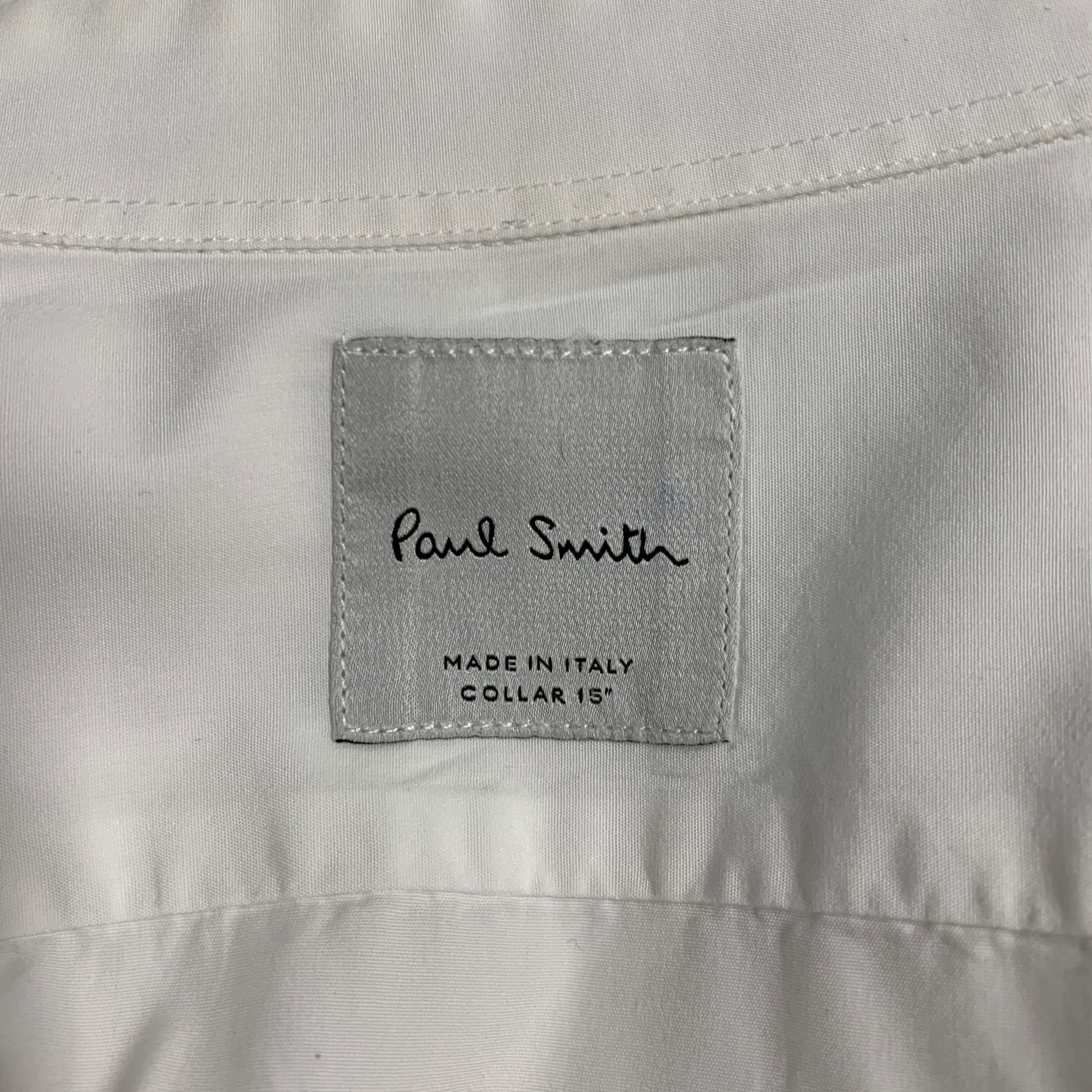 PAUL SMITH Size S White French Cuff Long Sleeve Shirt - Image 6