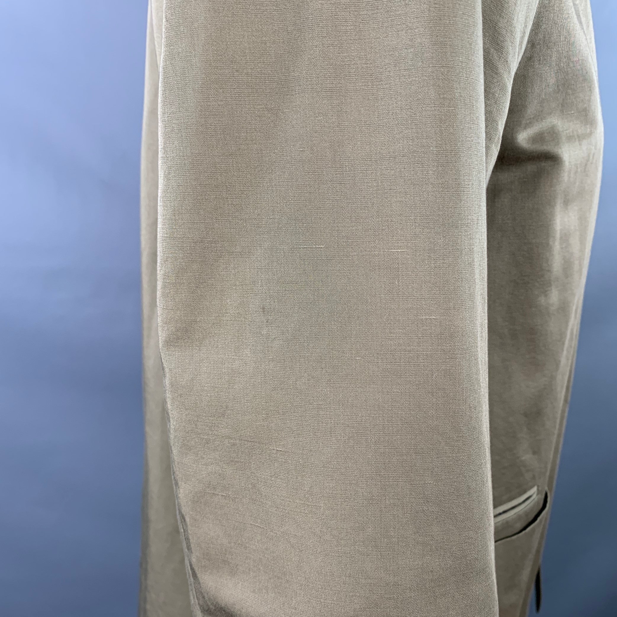 PAUL SMITH Size XL Green Olive Cotton Linen Patch Pockets Jacket - Image 4