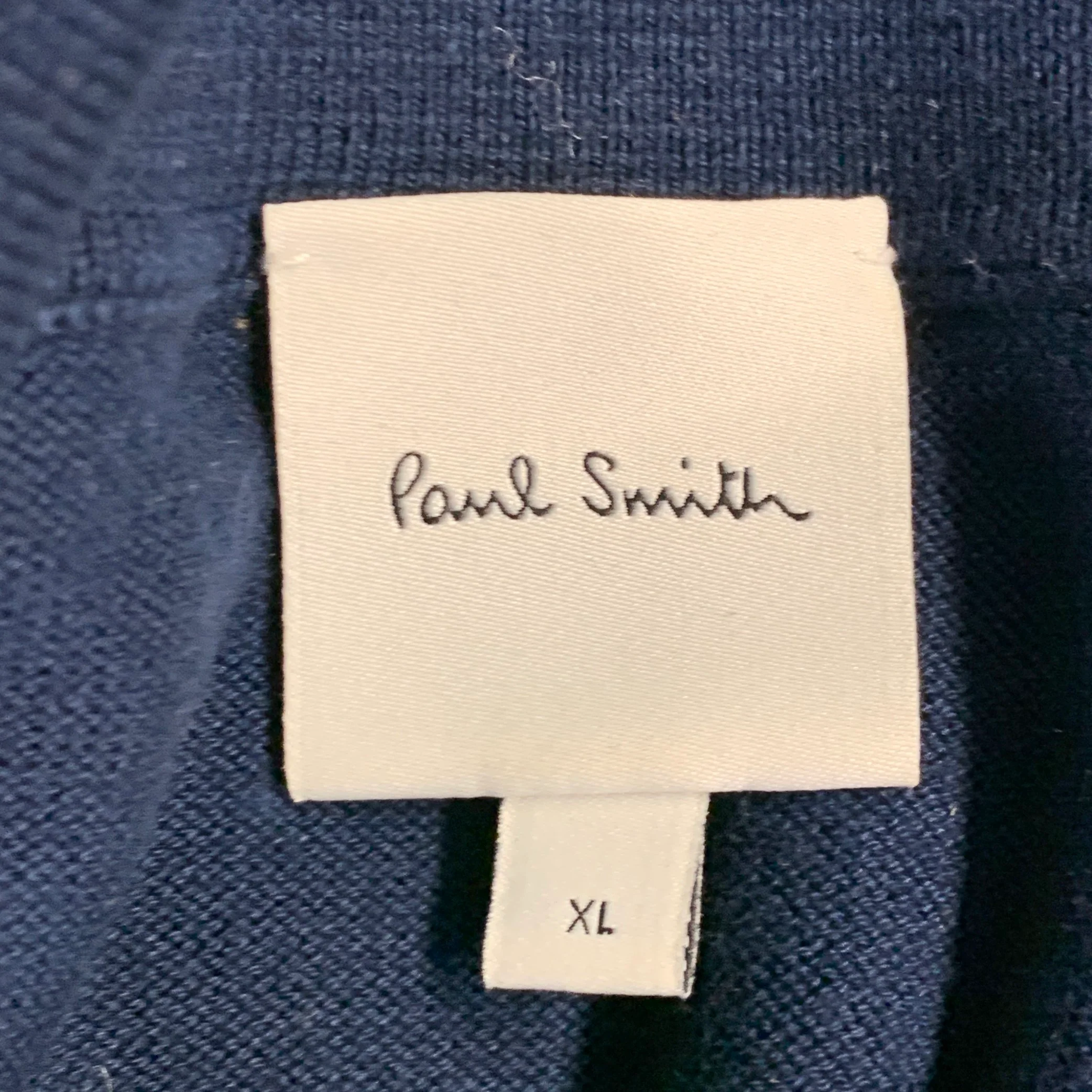 PAUL SMITH Size XL Navy Orange Contrast Trim Cotton Short Sleeve Polo - Image 5