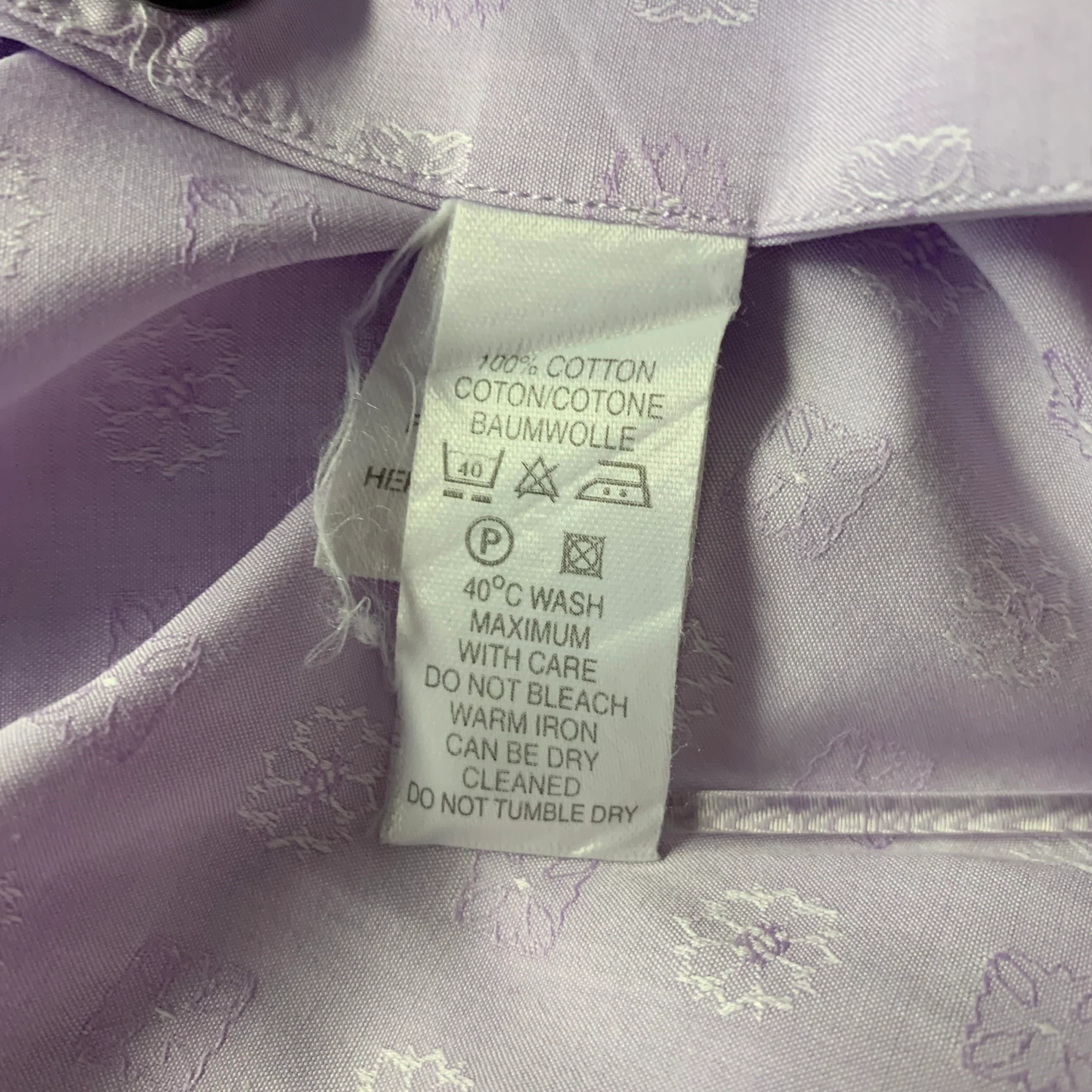 PAUL SMITH Size XL Purple Lavender Jacquard Cotton French Cuff Long Sleeve Shirt - Image 7