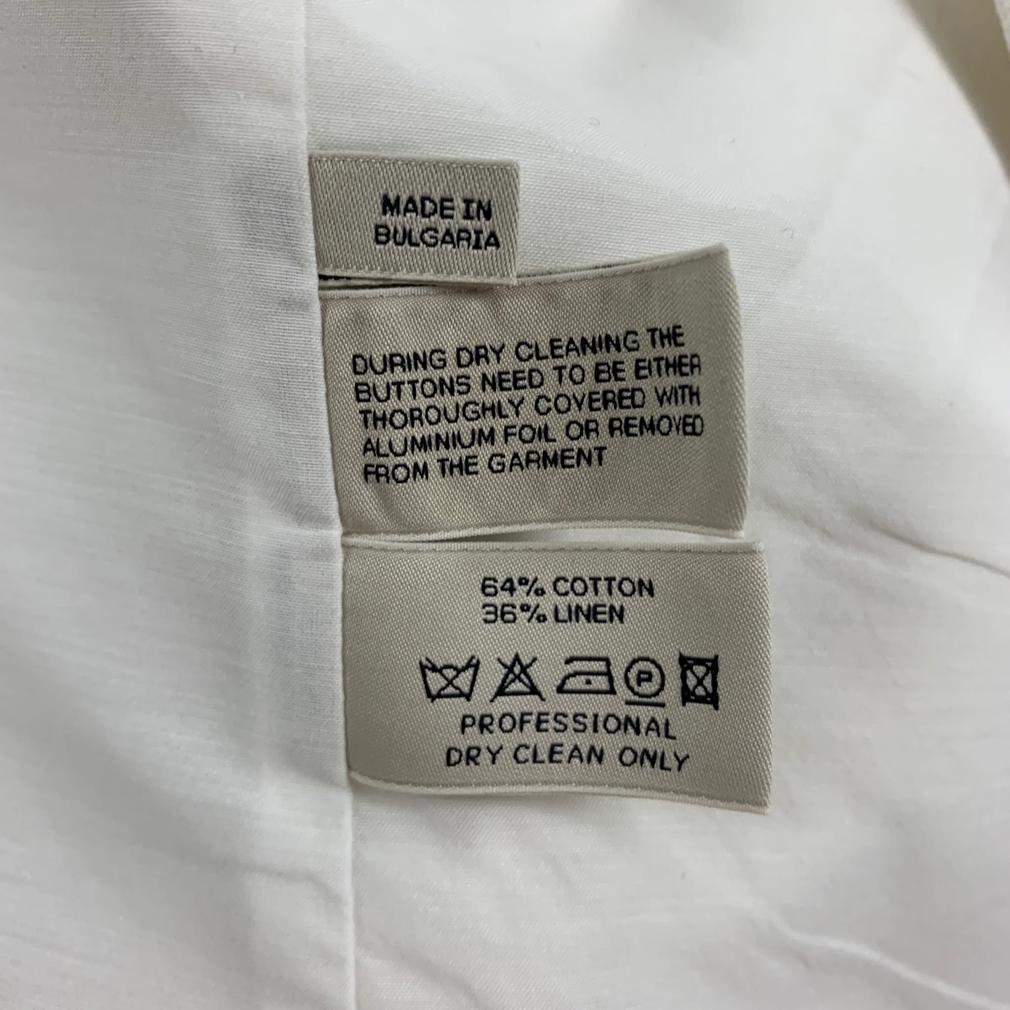 PAUW Size 2 White Cotton Linen Short Sleeve Jacket - Image 4