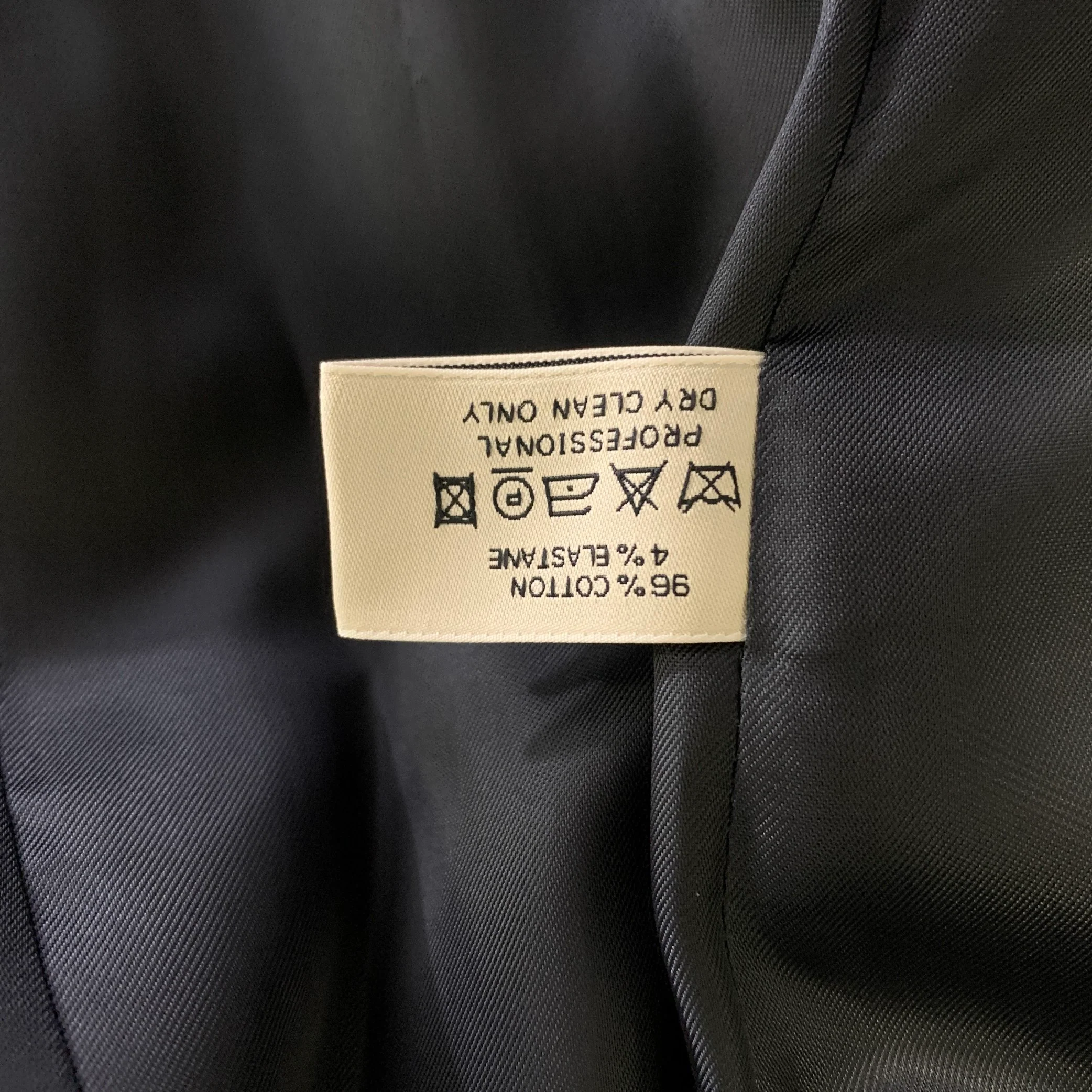 PAUW Size XS Navy Cotton Blend Solid Kimono Jacket - Image 6