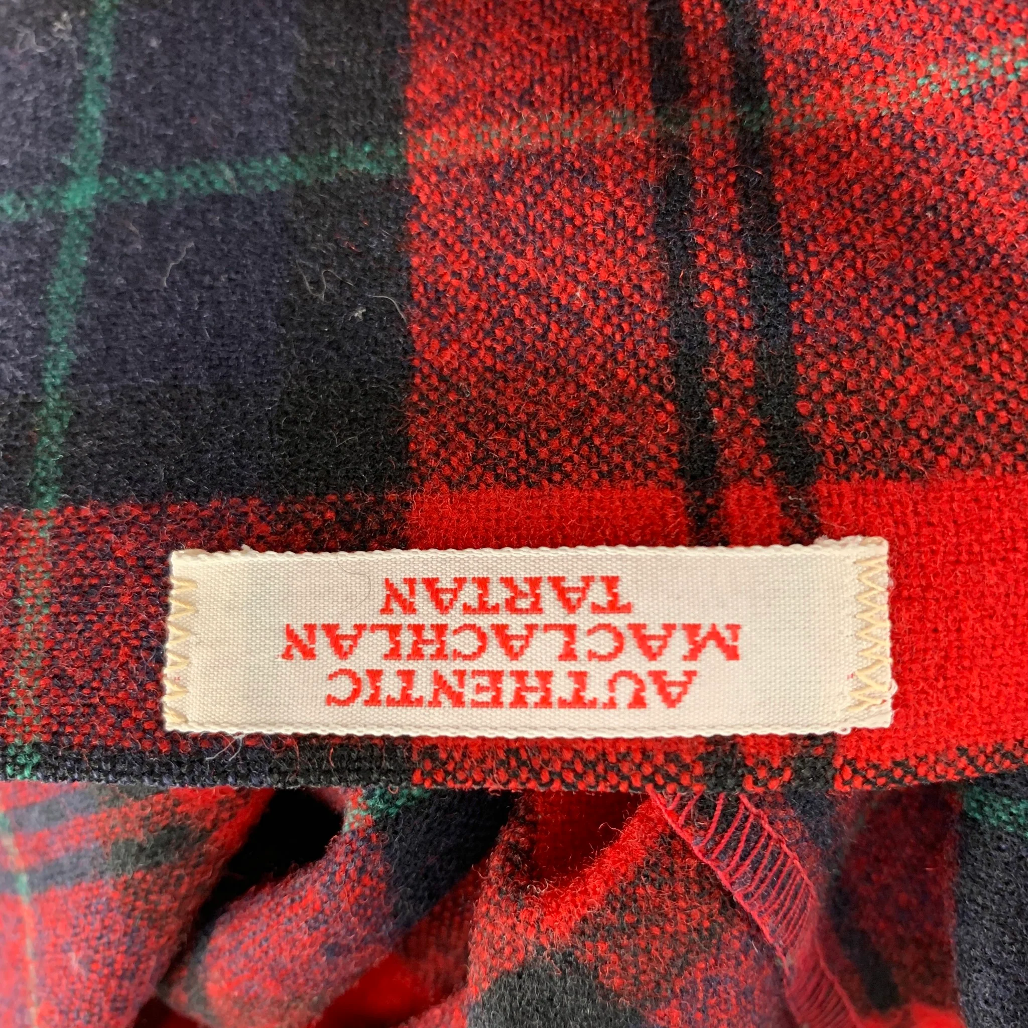 PENDLETON Size L Red Black Plaid Virgin Wool Long Sleeve Shirt - Image 5