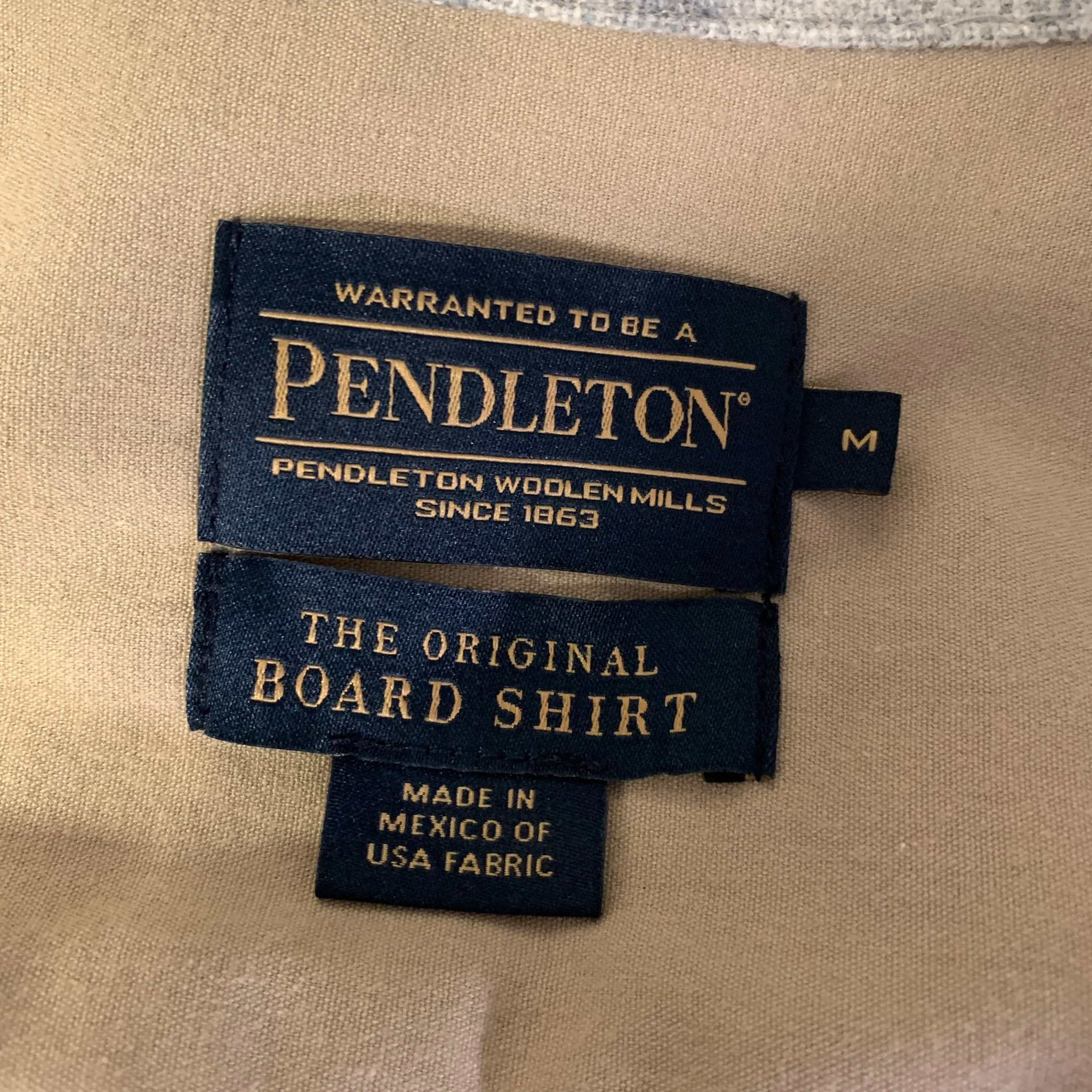 PENDLETON Size M Grey Heather Wool Long Sleeve Shirt - Image 5