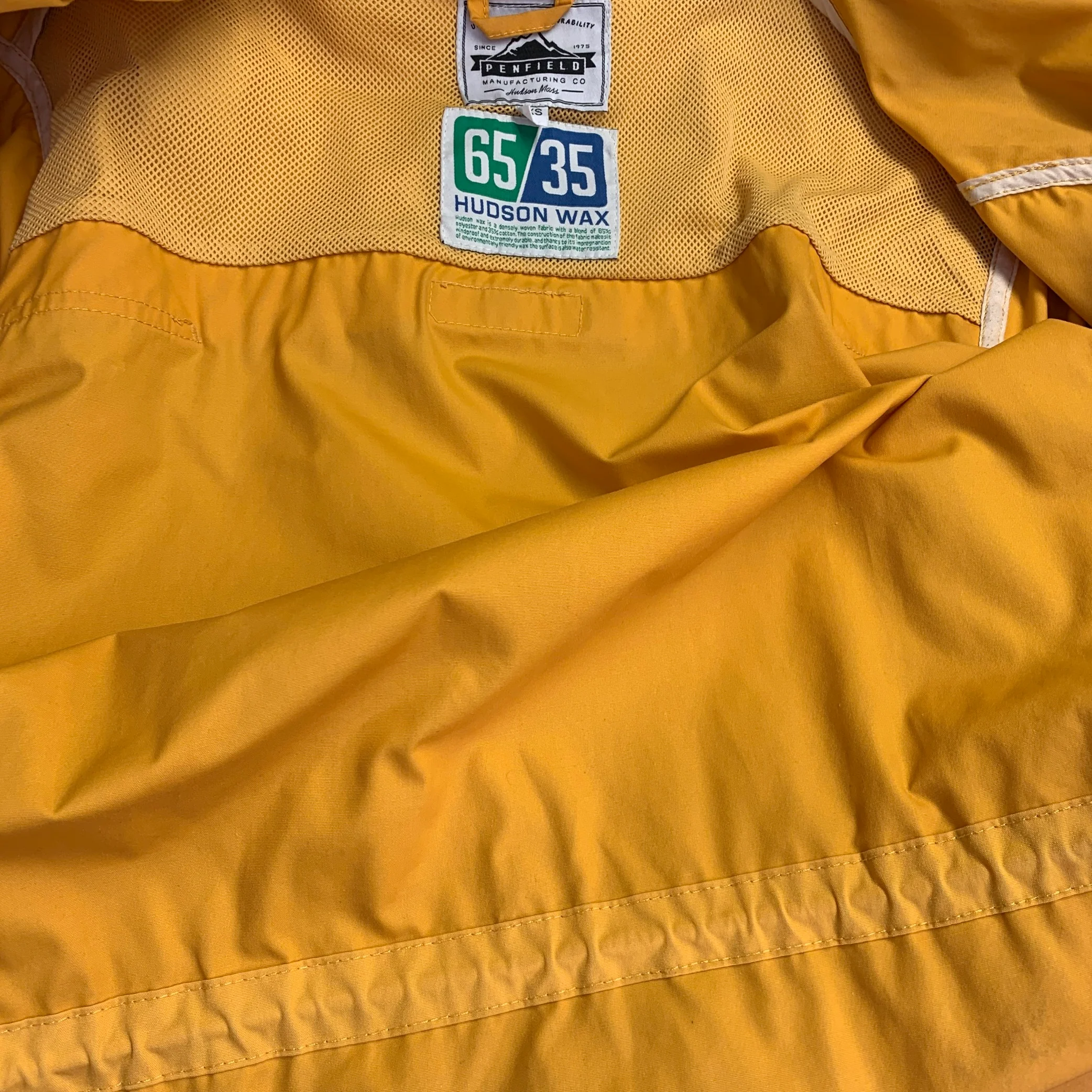PENFIELD Size XS Yellow Polyester Blend Hooded Windbreaker Jacket - Image 10