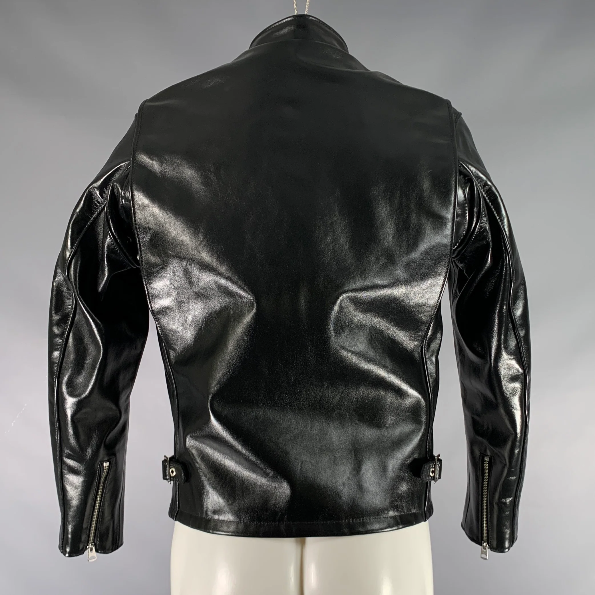 PERFECTO by SCHOTT N.Y.C Size 38 Black Leather Motorcycle Jacket - Image 3