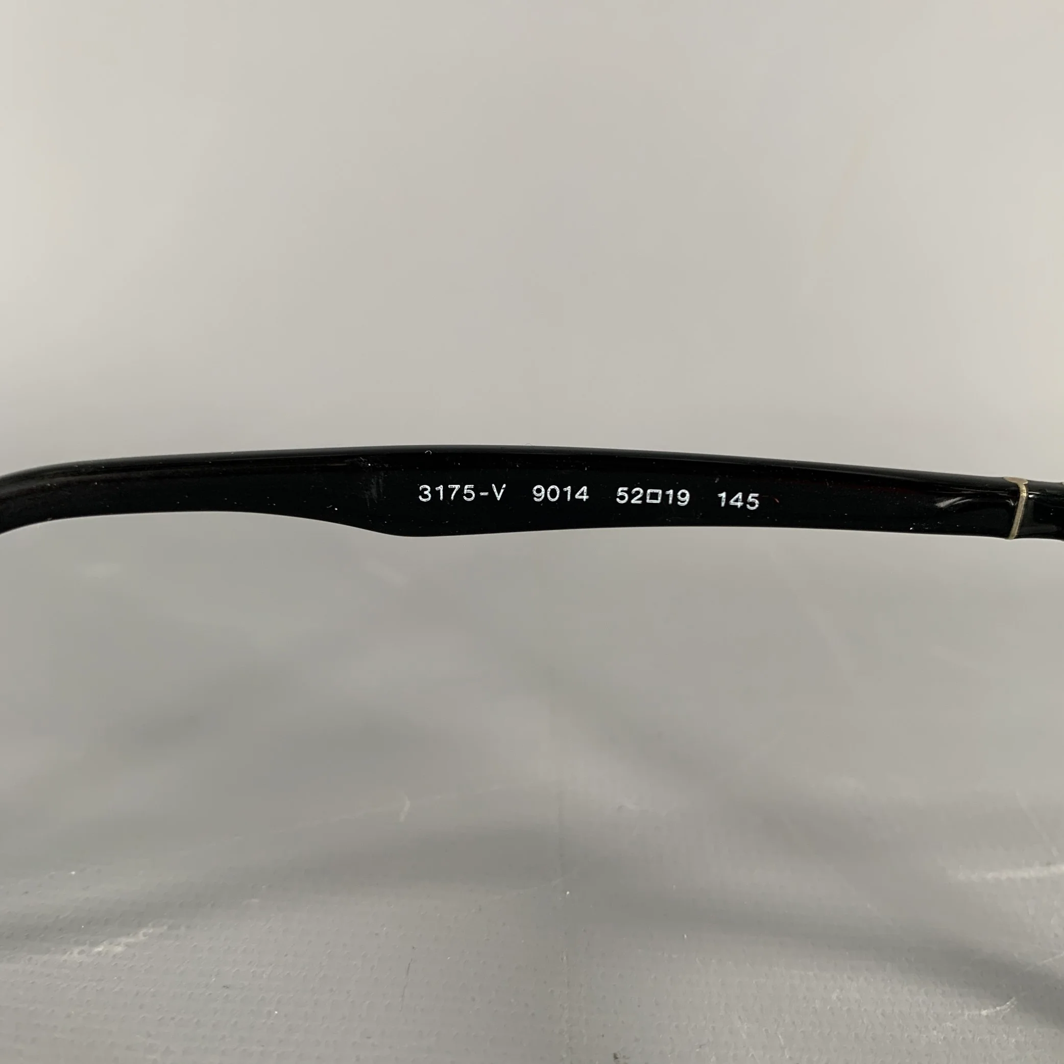PERSOL Black Acetate Aviator Eyeglasses Frames - Image 5