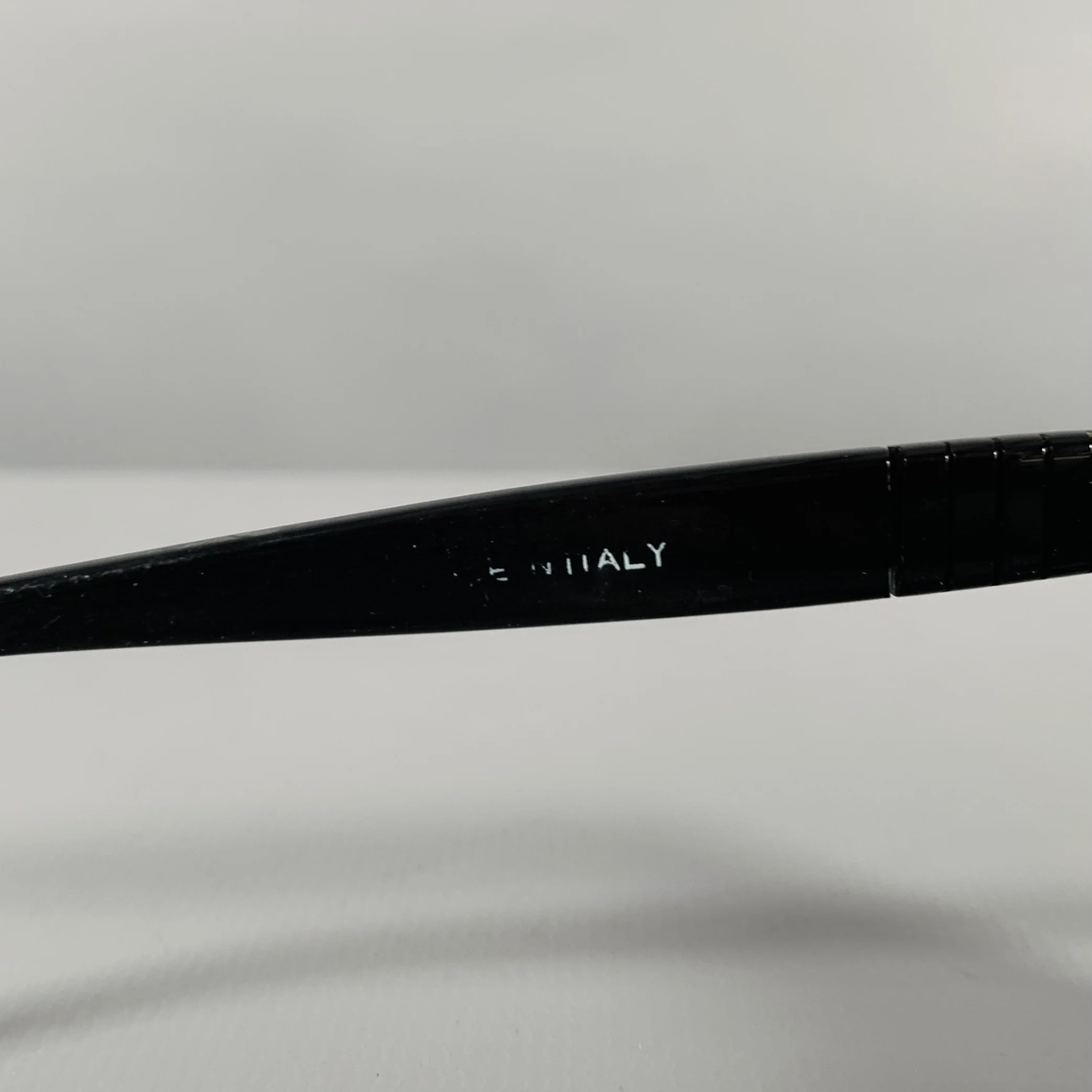 PERSOL Black Silver Acetate Square Sunglasses - Image 5