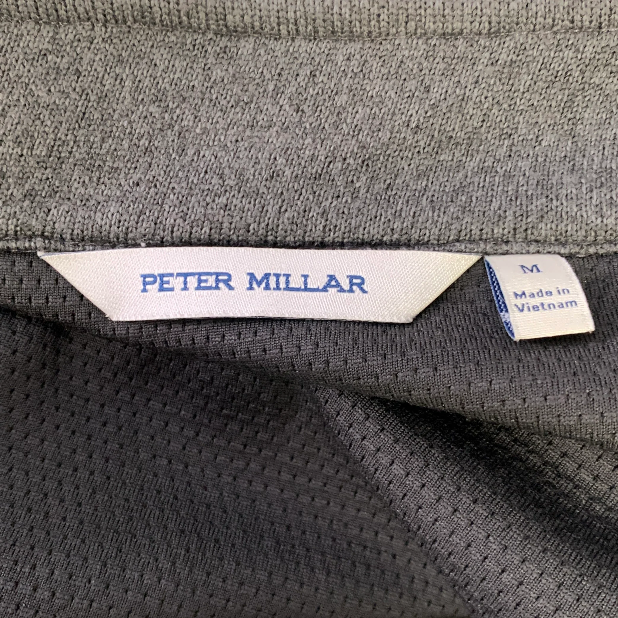 PETER MILLAR Size M Gray Heather Polyester Blend Double Zipper Vest - Image 4