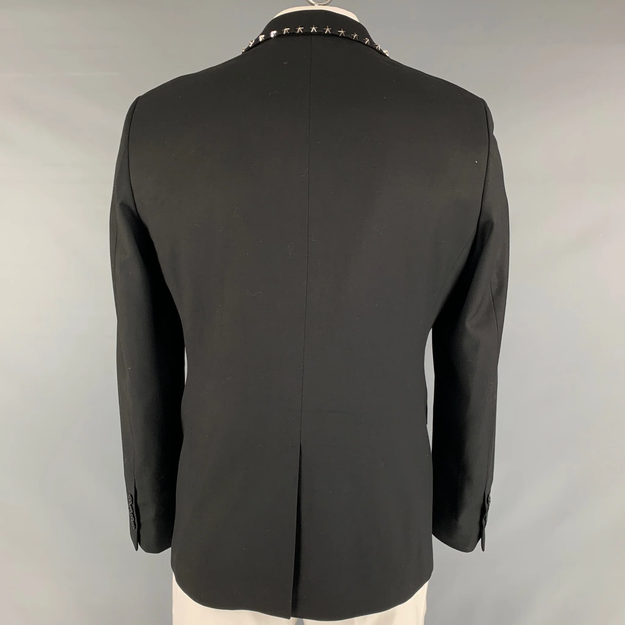 PHILIPP PLEIN Size 42 Black Studded Polyester Wool Sport Coat - Image 4