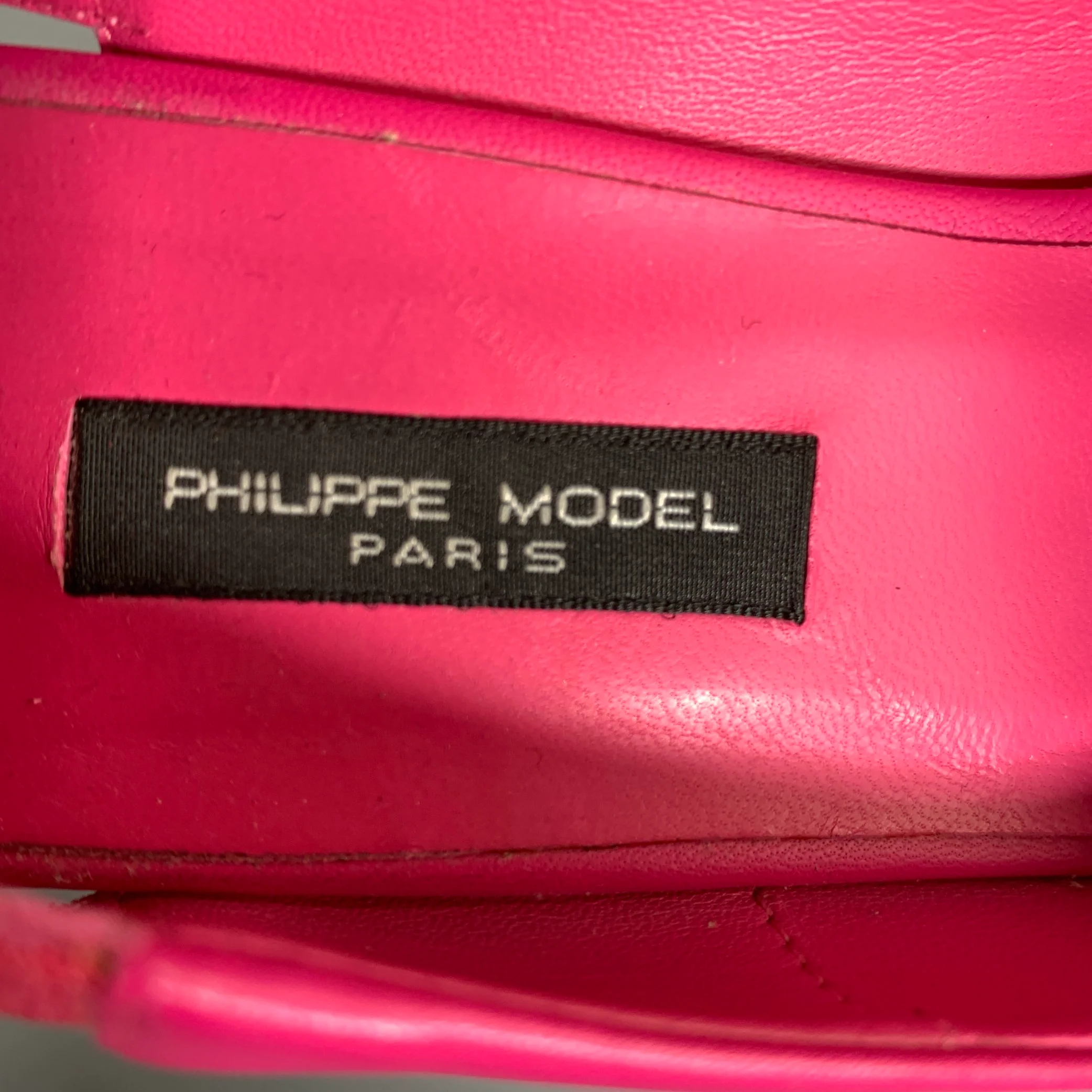 PHILIPPE MODEL Size 7.5 Pink Leather Slingback Pumps - Image 7
