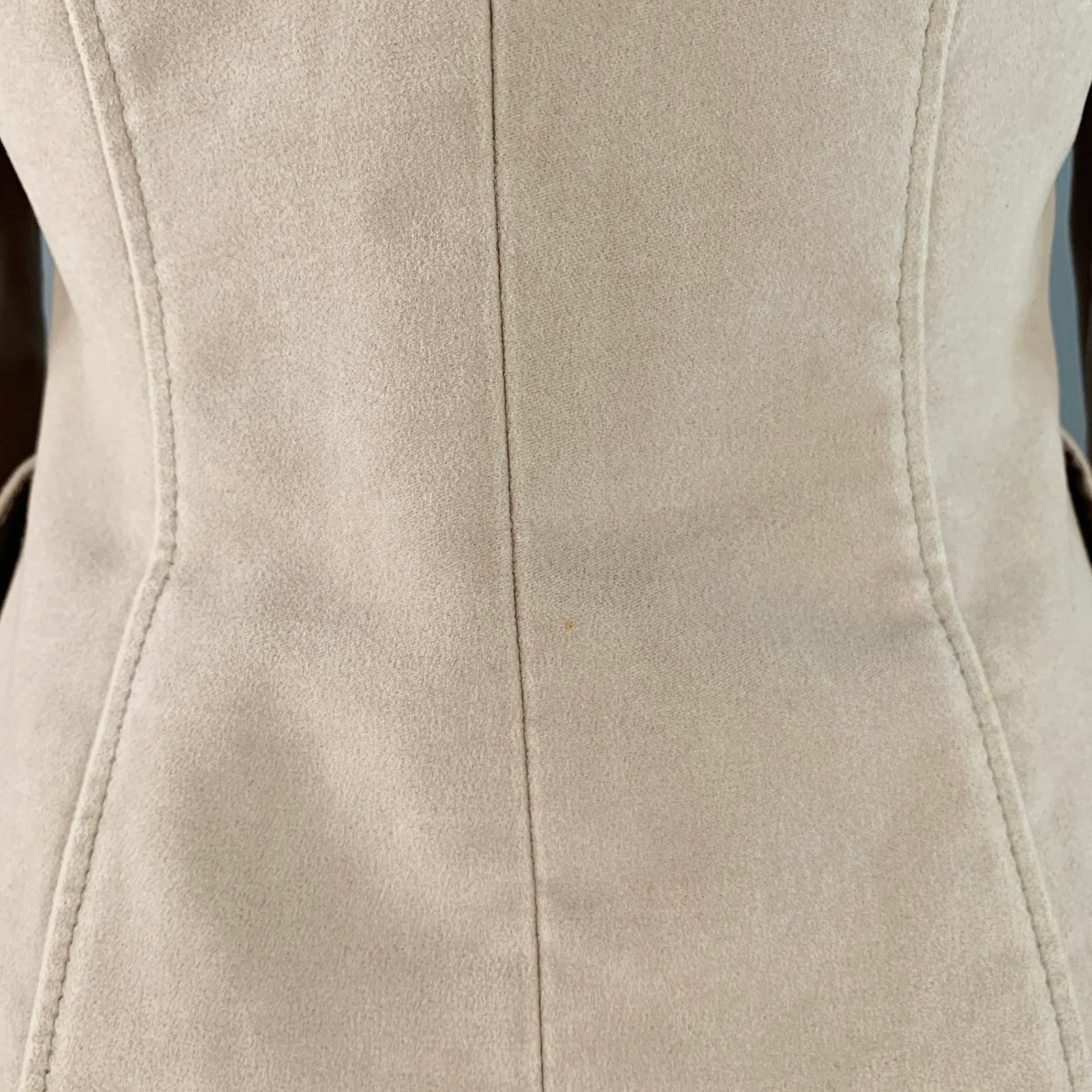 PHILOSOPHY di ALBERTA FERRETTI Size S Dusty Pink Velvet Single Breasted Jacket Blazer - Image 6
