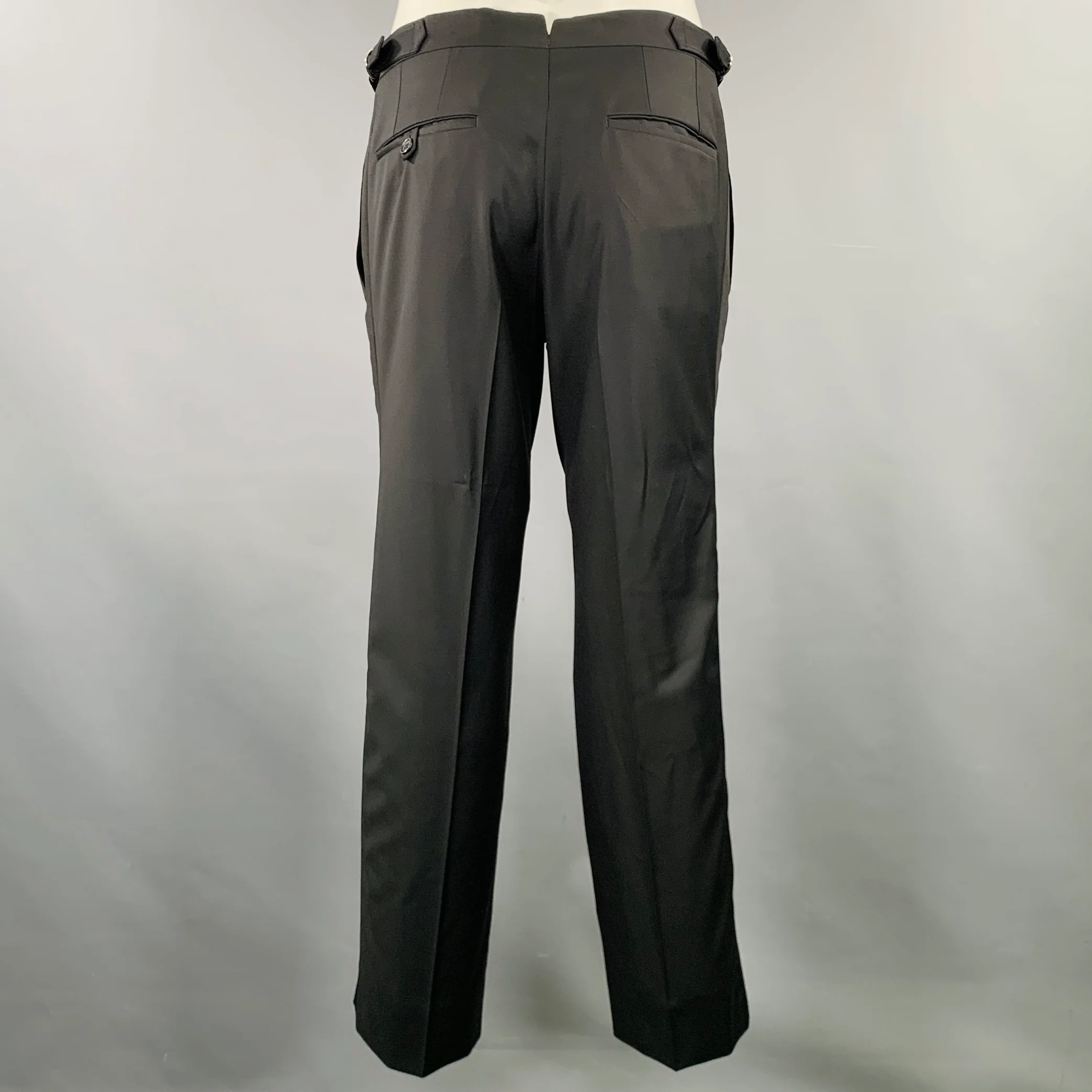PHINEAS COLE Size 38 Black Wool Peak Lapel Tuxedo - Image 5