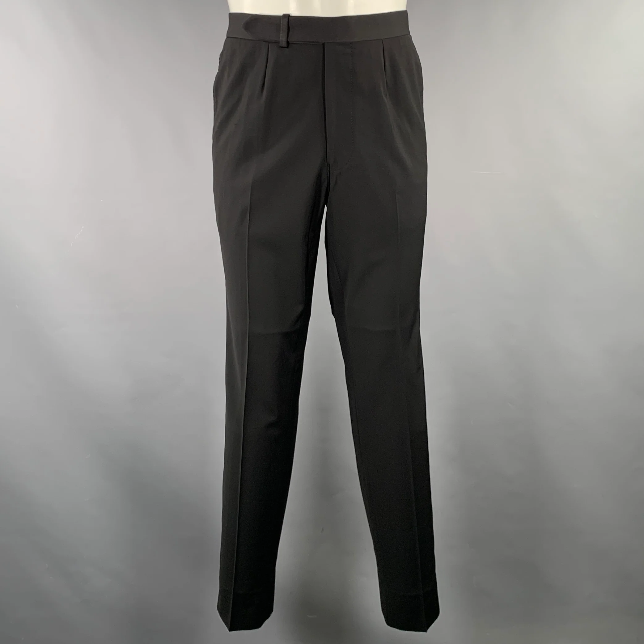 PHINEAS COLE Size 38 Black Wool Peak Lapel Tuxedo - Image 4