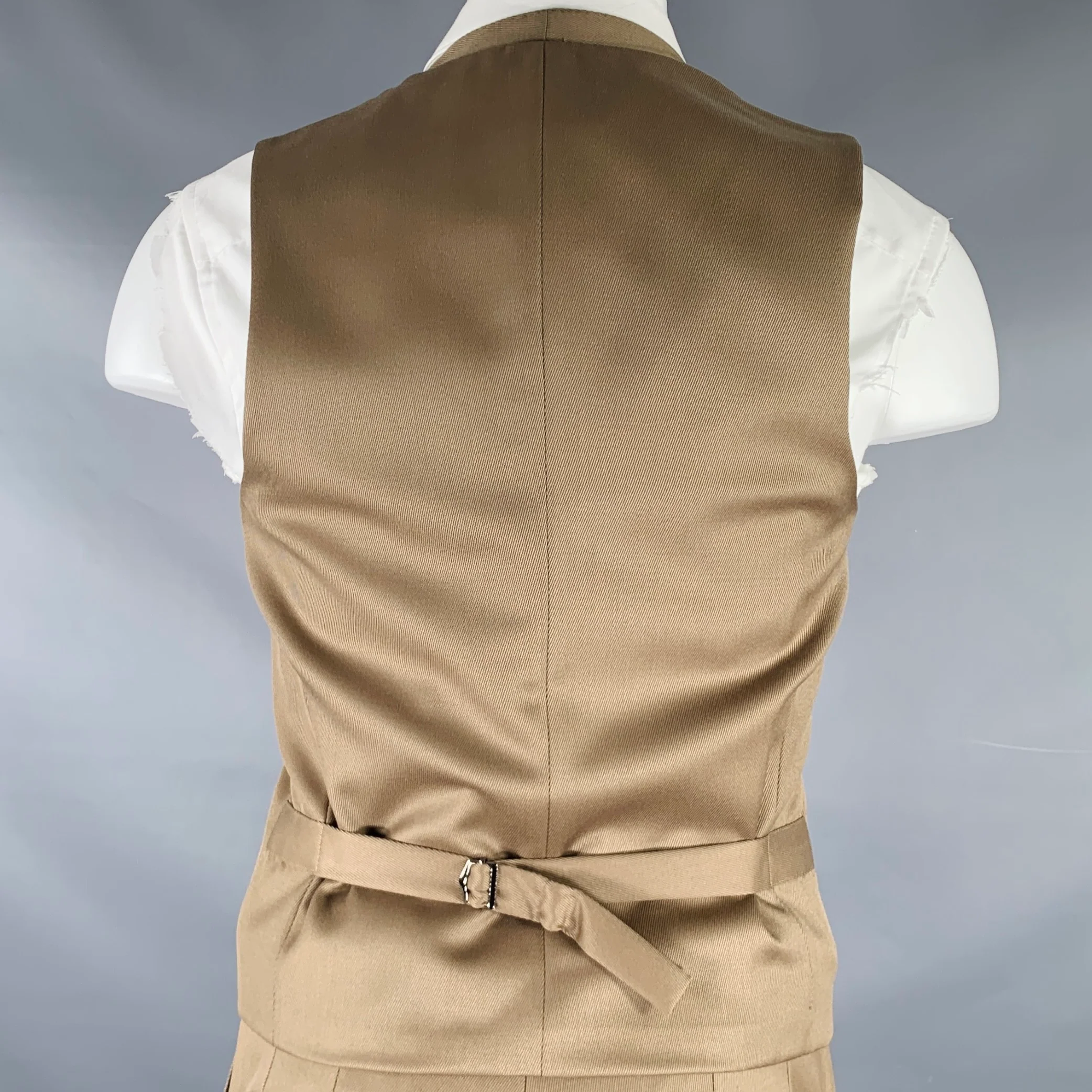 PHINEAS COLE Size 38 Tan Three Piece Notch Lapel Suit - Image 4