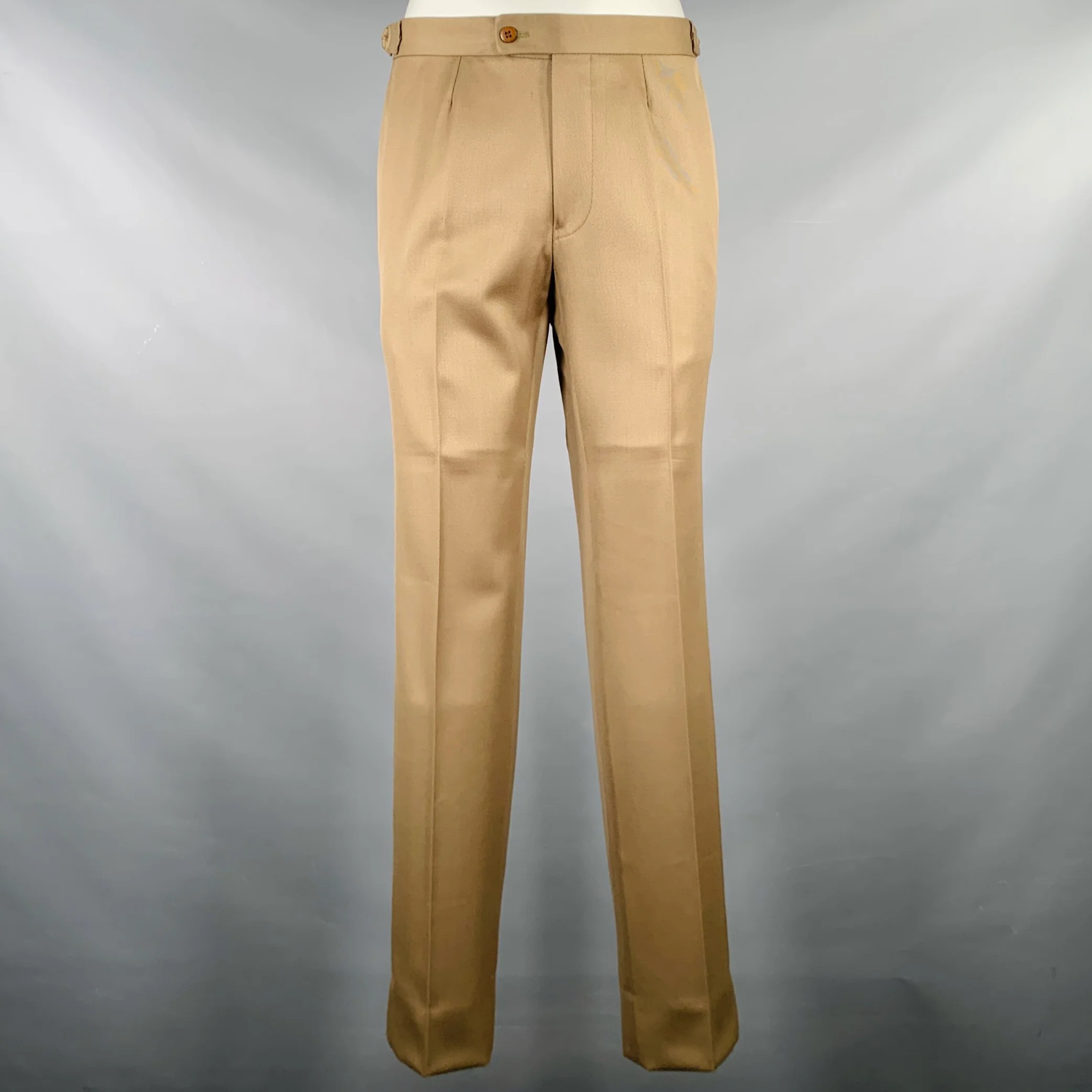 PHINEAS COLE Size 38 Tan Three Piece Notch Lapel Suit - Image 5