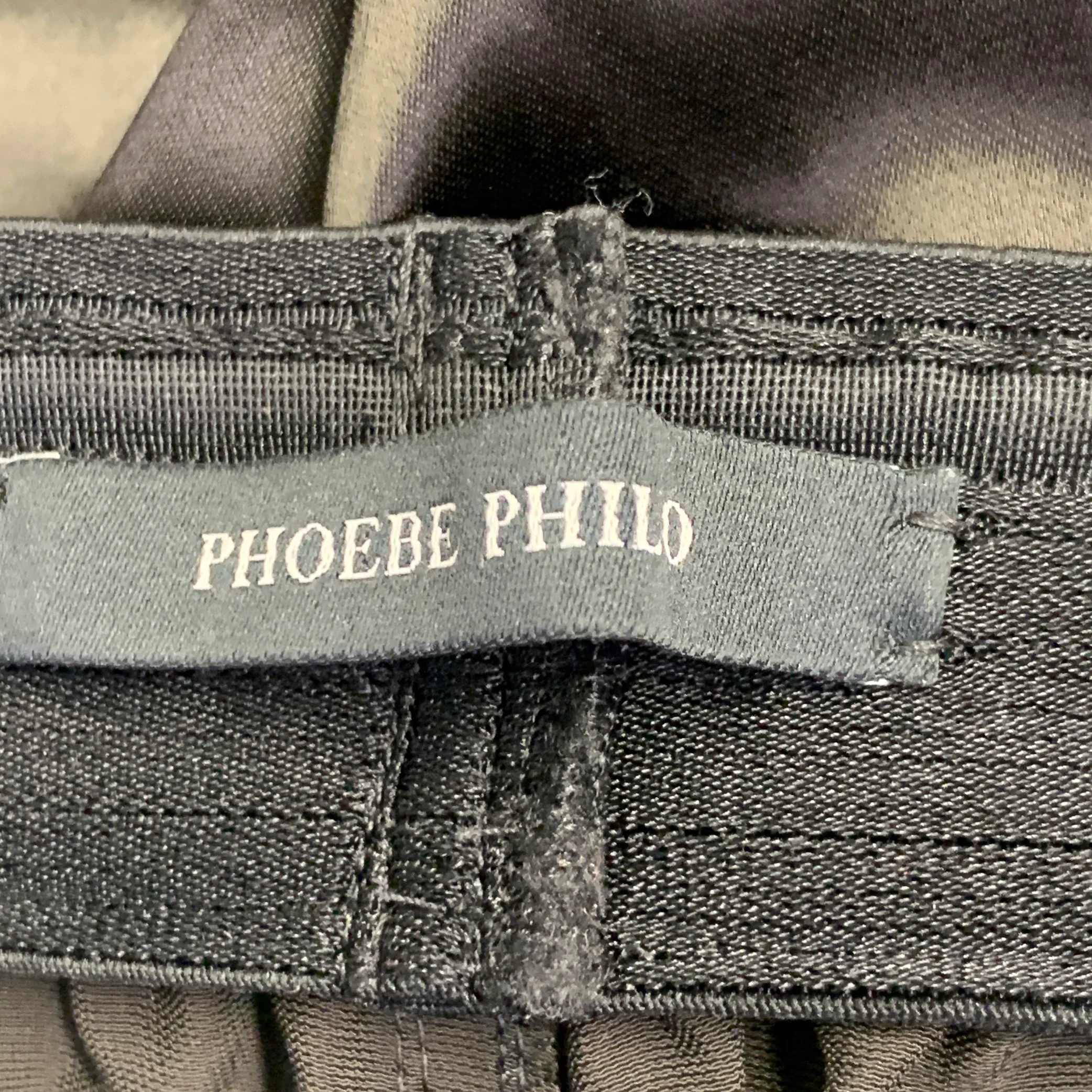 PHOEBE PHILO Size XS Black Viscose Satin Elastic Waistband Track Shorts - Image 3