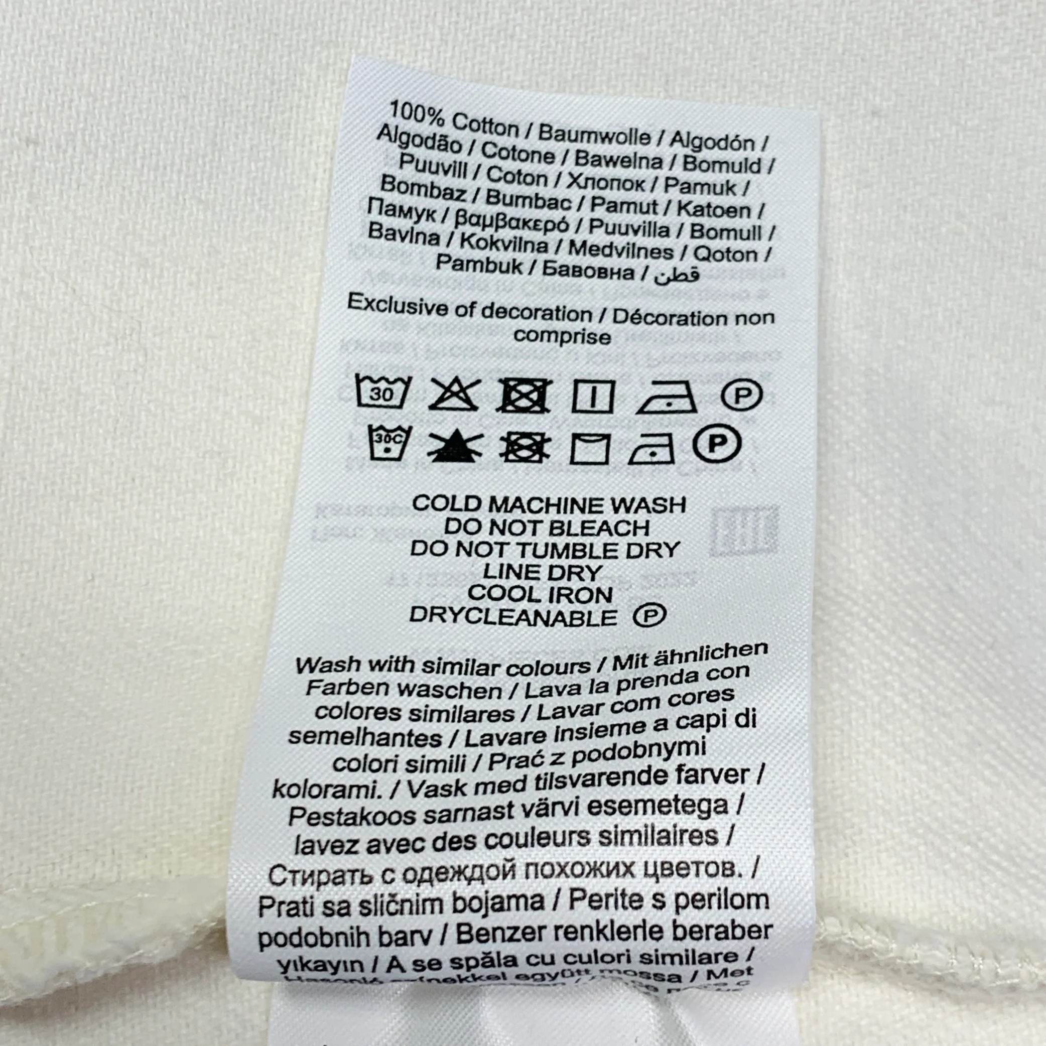PIECES Size L Cream Cotton Twill Snaps Cape - Image 7