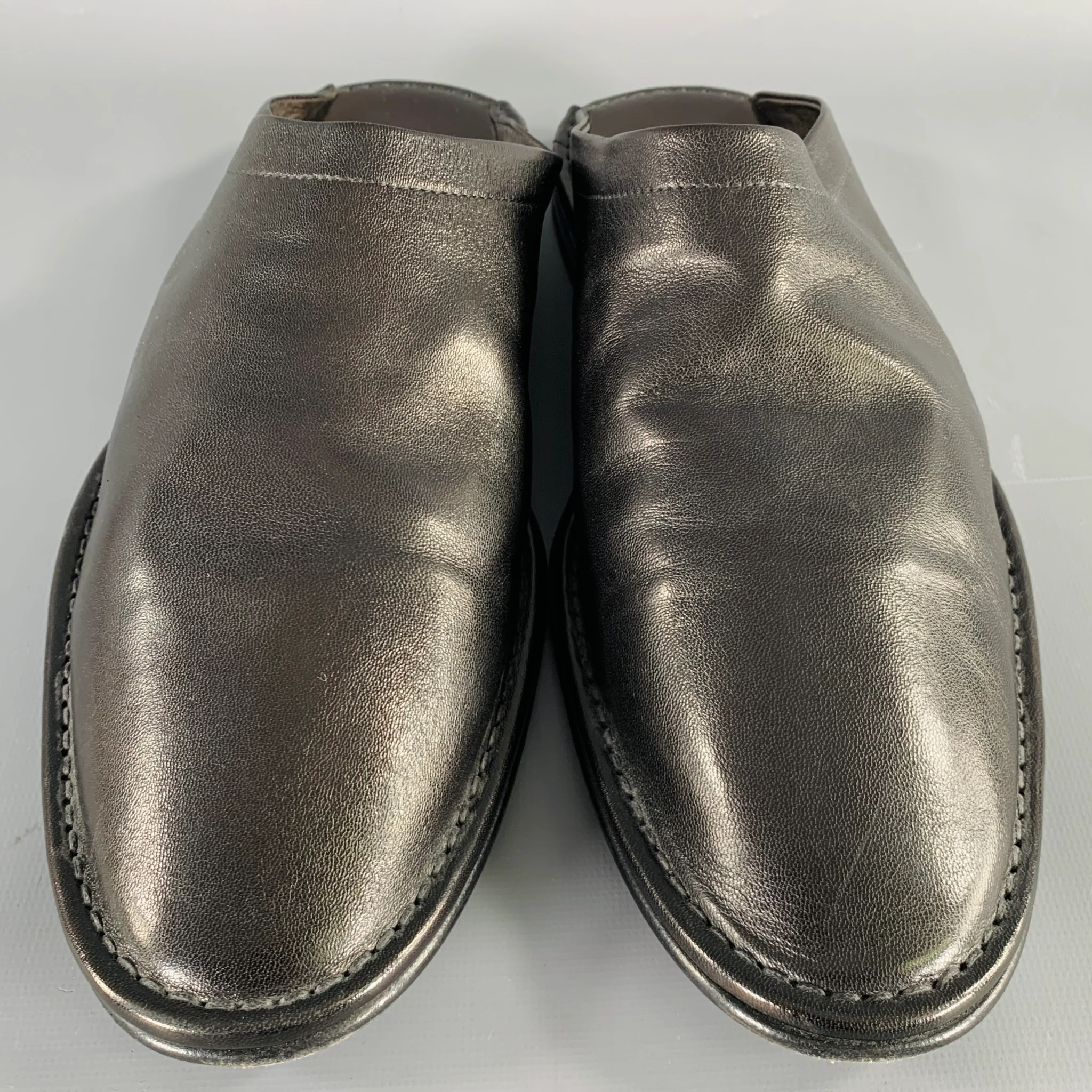 PIERRE HARDY Size 12 Black Leather Slip On Loafers - Image 4