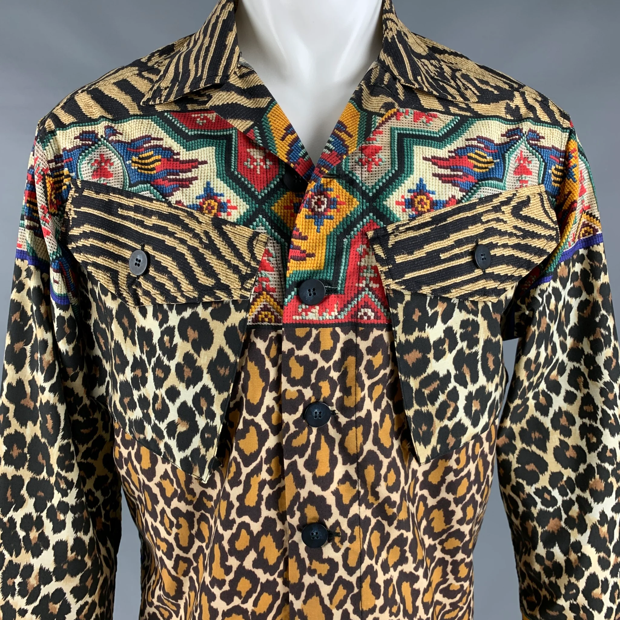 PIERRE-LOUIS MASCIA Size S Multi-Color Animal Print Jacket - Image 2