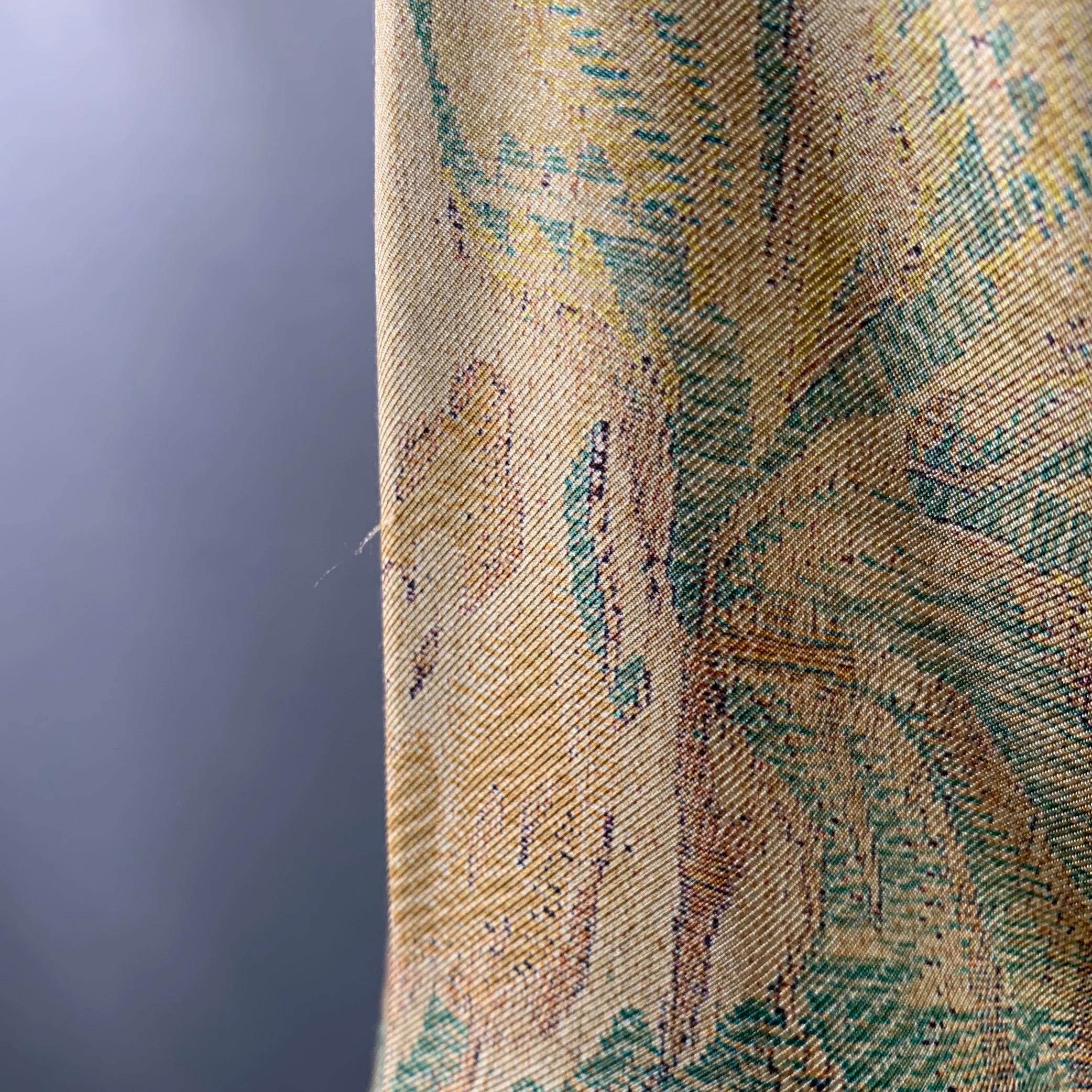PIERRE-LOUIS MASCIA Size XS Green Brown Silk Floral Long Sleeve Dress Top - Image 7