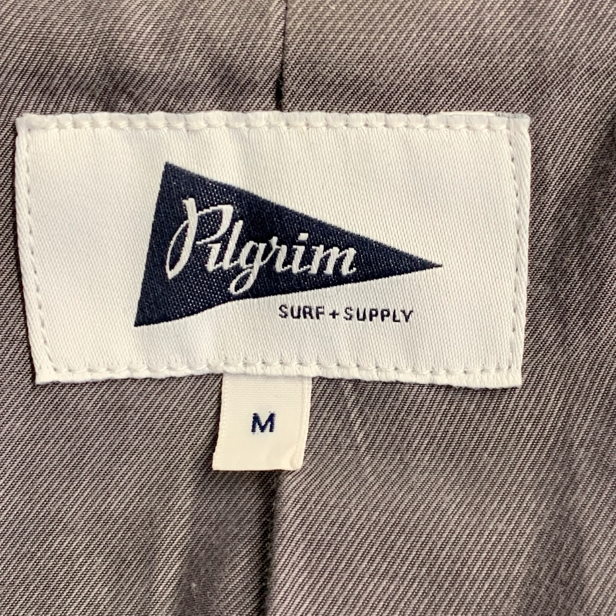 PILGRIM Size M Grey Black Geometric Wool Blend Snaps Jacket - Image 5