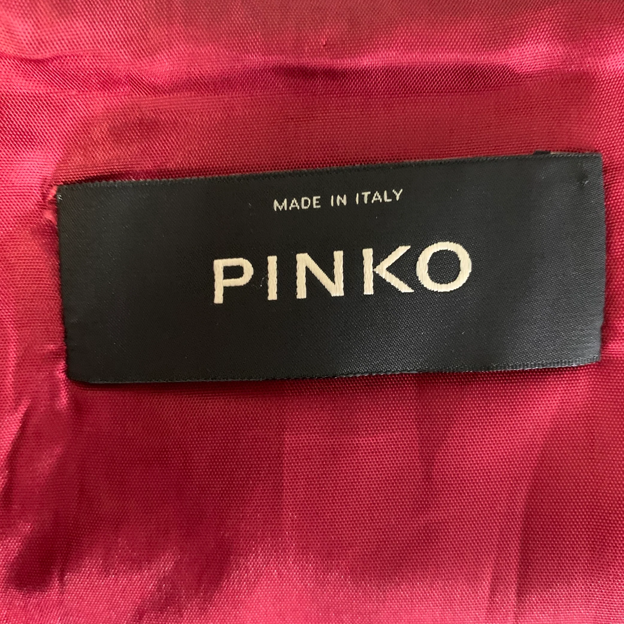 PINKO Size S Pink Burgundy Wool Blend Plaid High Waisted Mini Skirt - Image 3