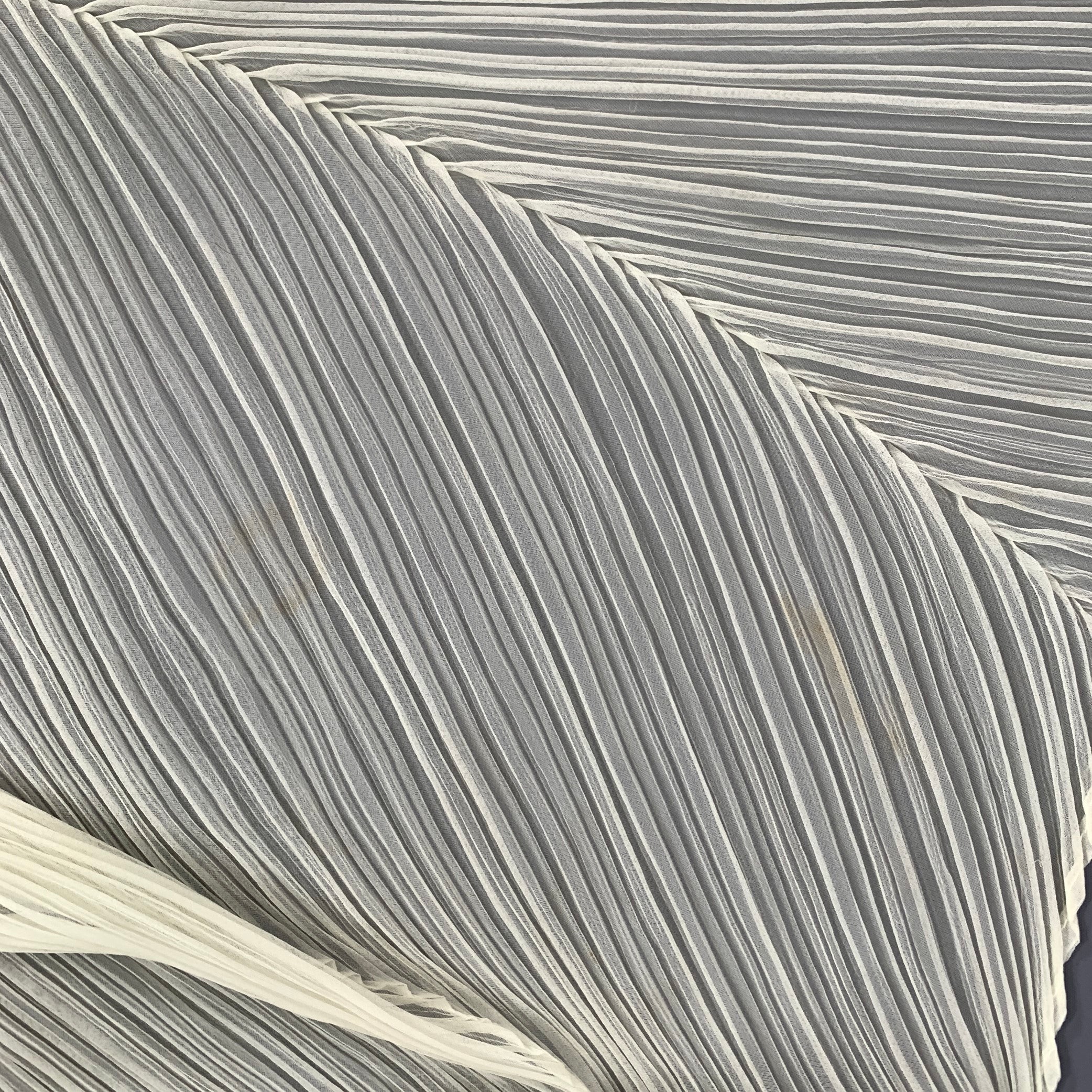 PLEATS PLEASE by ISSEY MIYAKE Ivory Pleated Scarves & Shawls - Image 6