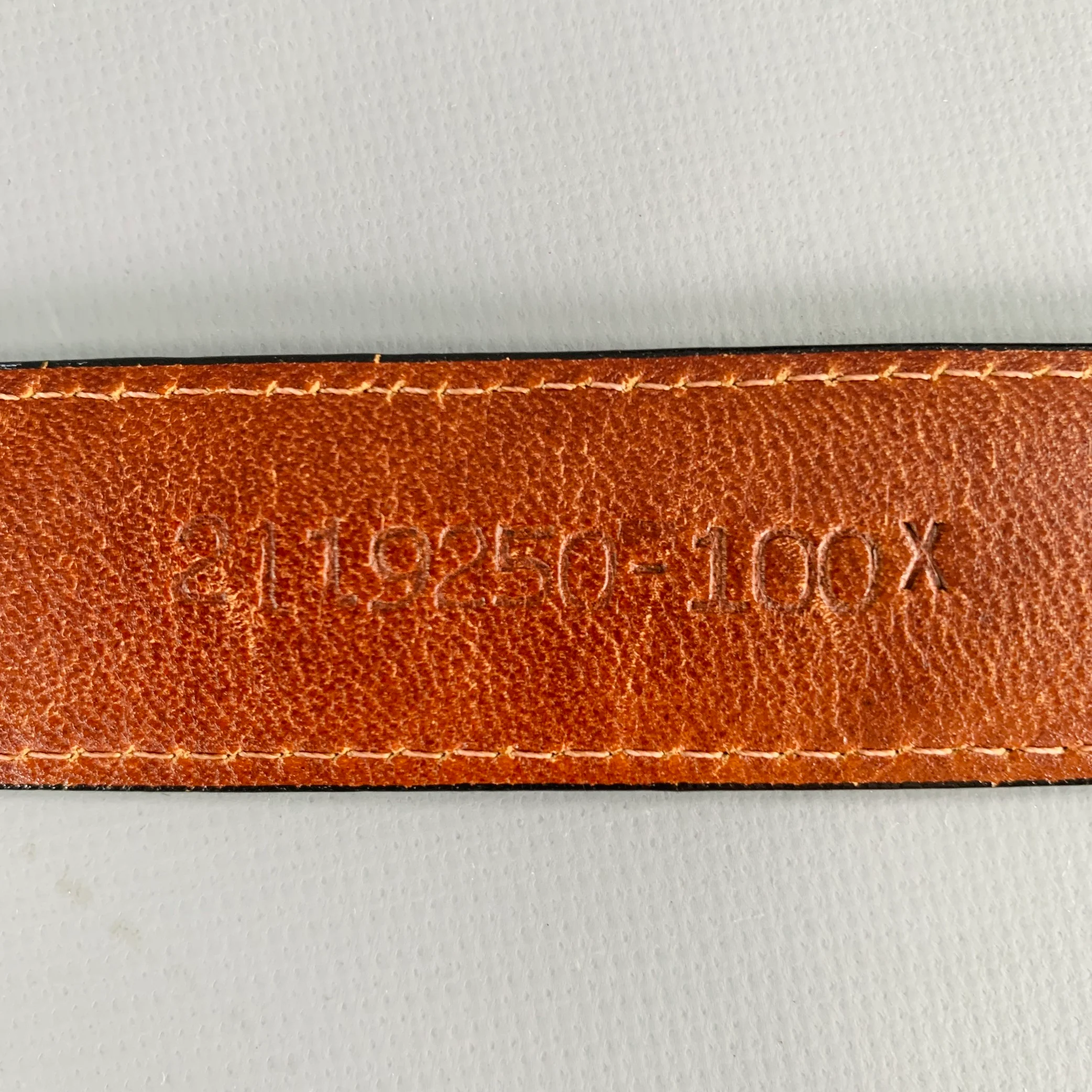 POLO by RALPH LAUREN Size 32 Black Silver Leather Lizard Belt - Image 7
