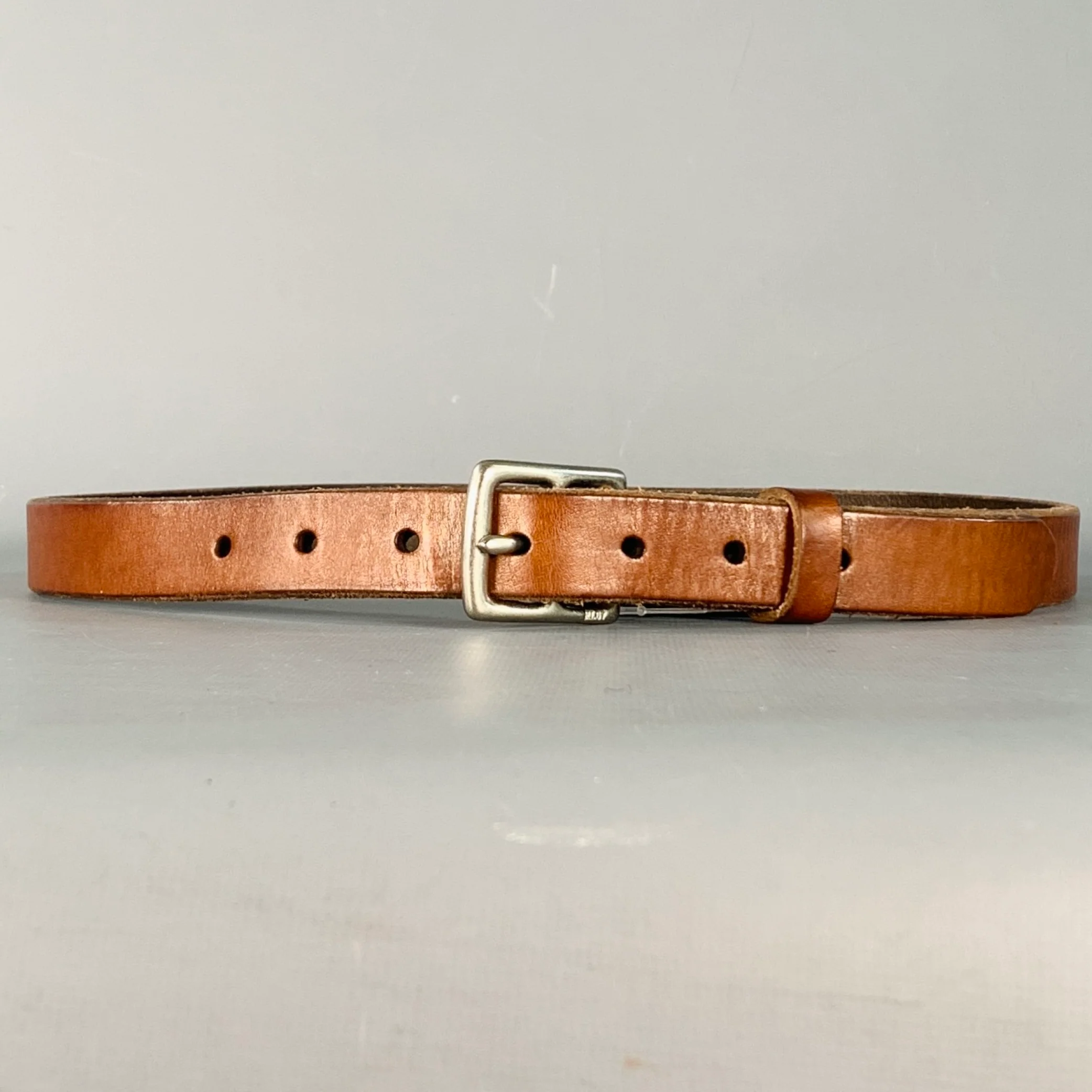 POLO by RALPH LAUREN Size 32 Brown Silver Leather Belt