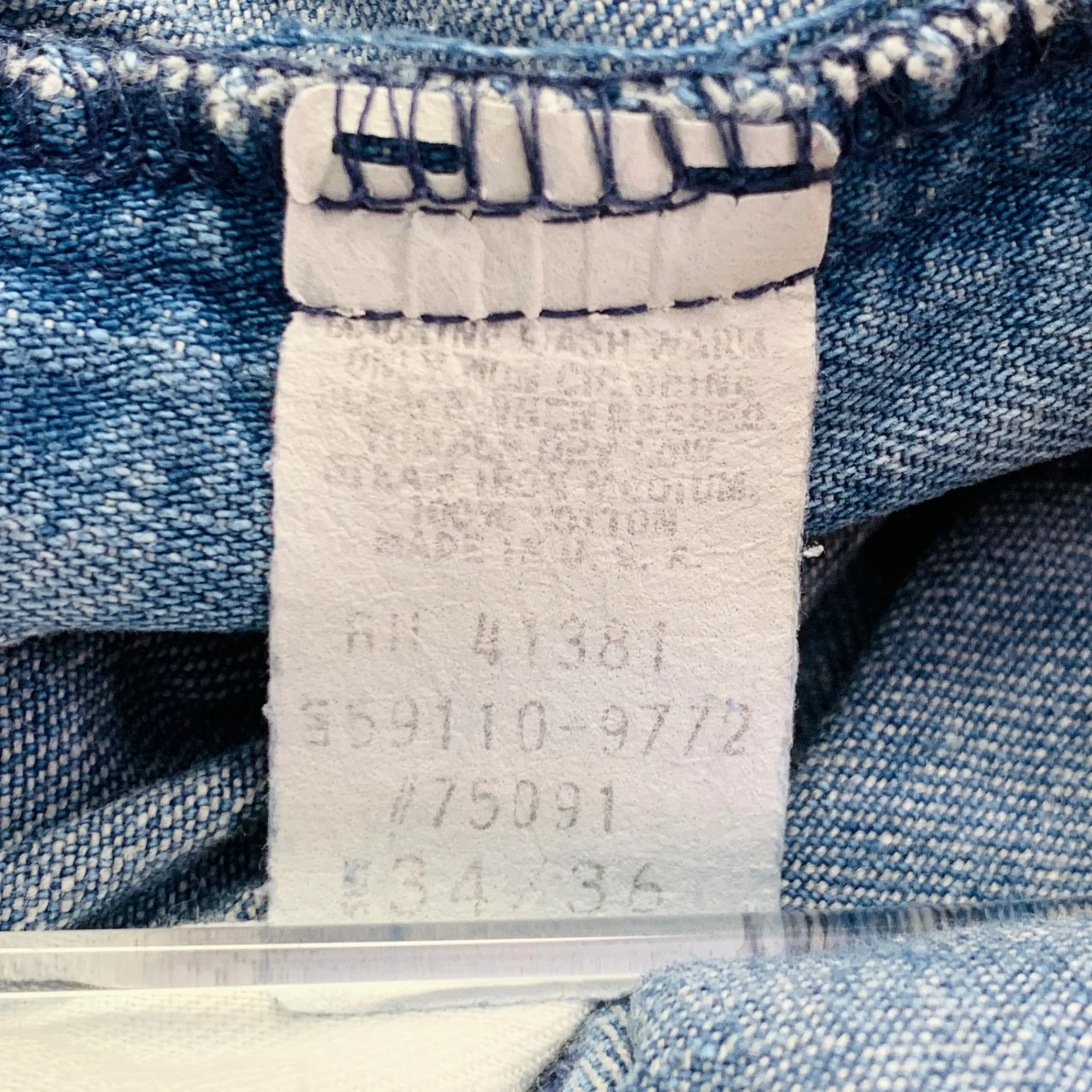 POLO by RALPH LAUREN Size 34 Blue Denim Tapered Pleated Jeans - Image 5
