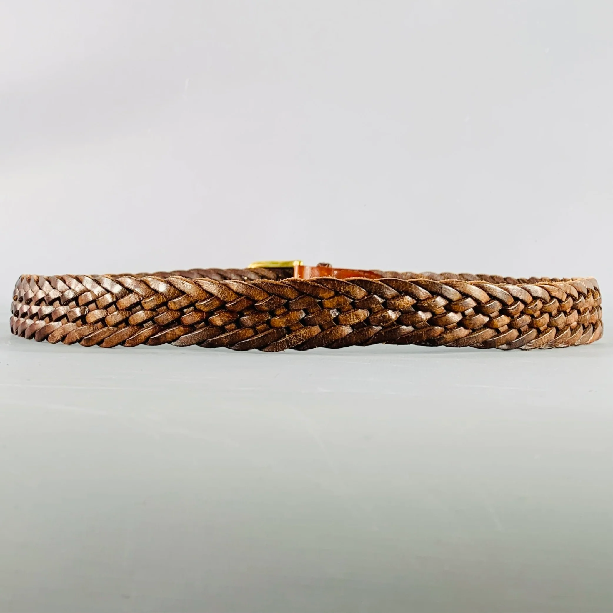POLO by RALPH LAUREN Size 36 Brown Woven Leather Belt - Image 3