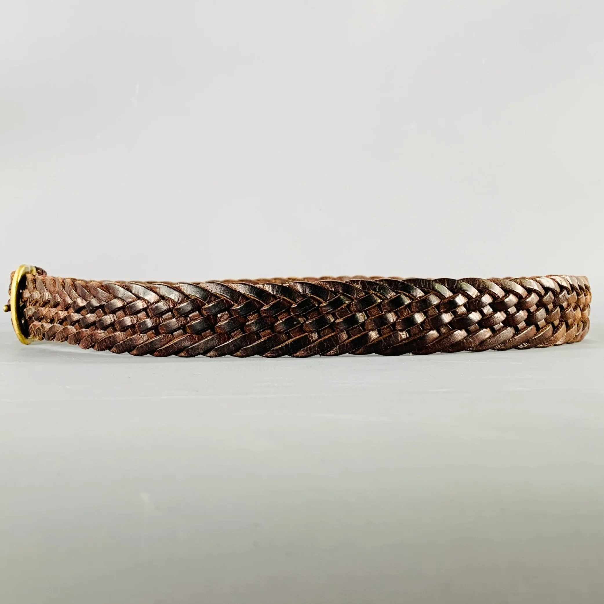 POLO by RALPH LAUREN Size 36 Brown Woven Leather Belt - Image 4