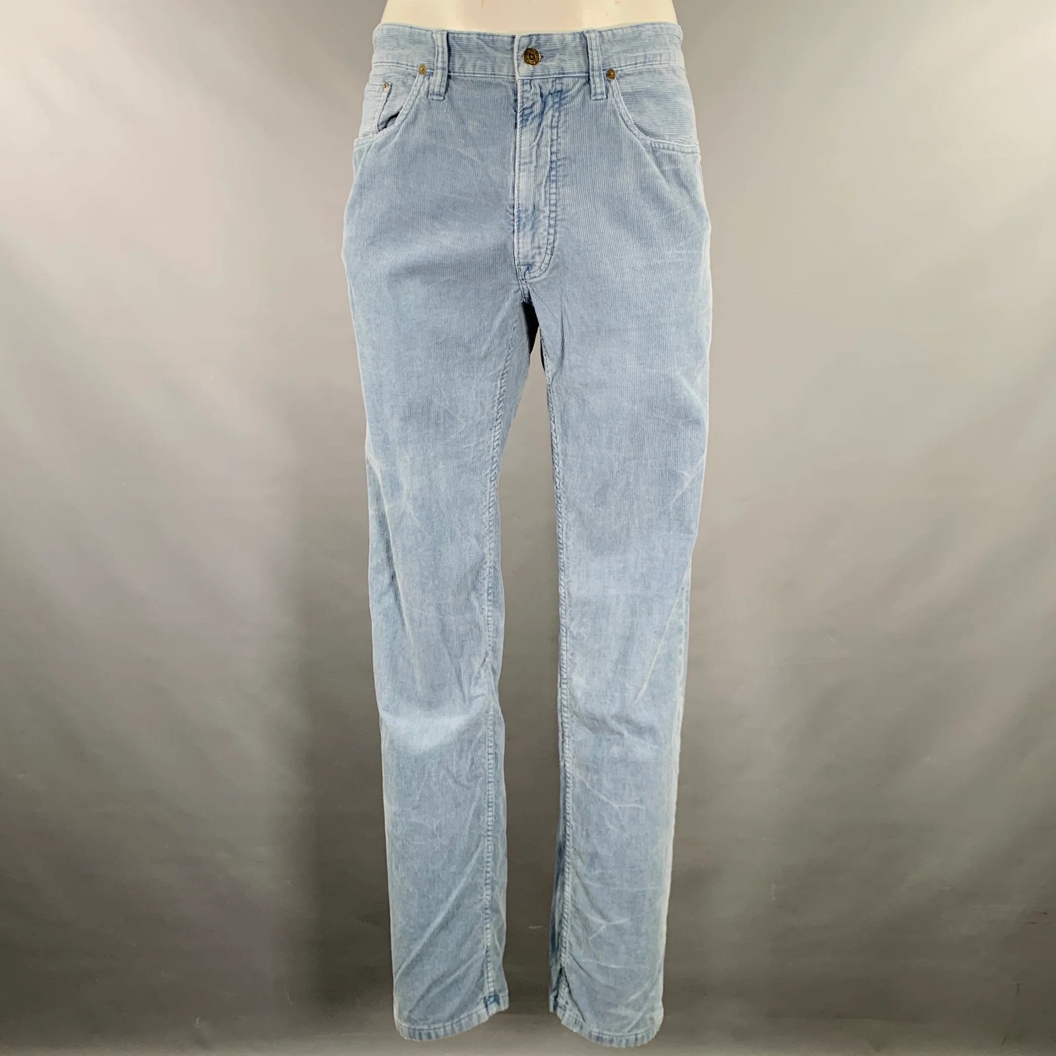 POLO by RALPH LAUREN Size 36 Powder Blue Corduroy Cotton Casual Pants