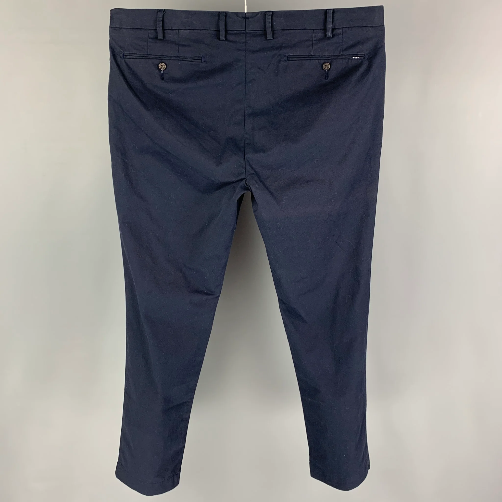 POLO by RALPH LAUREN Size 38 Navy Cotton Slim Fit Casual Pants - Image 2