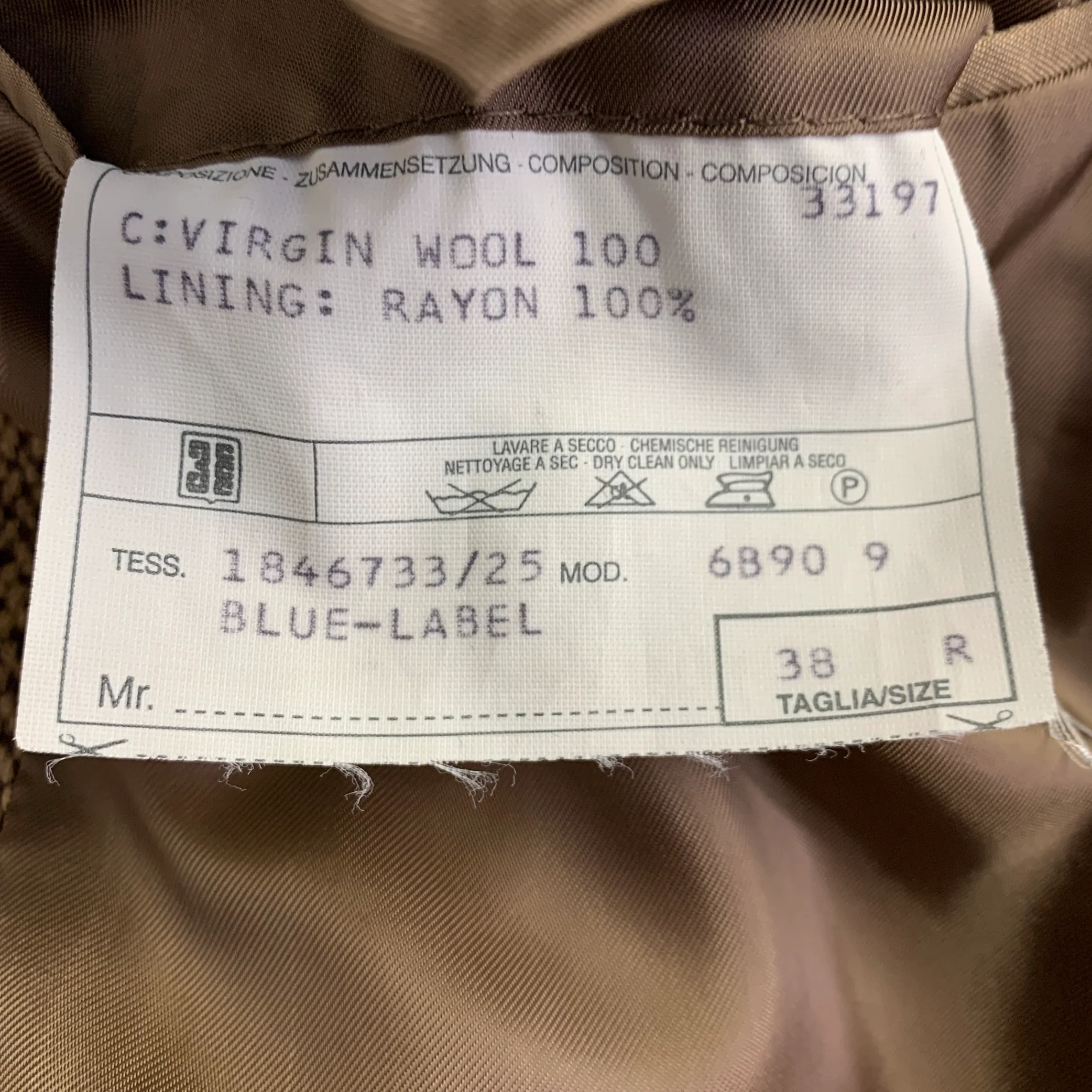 POLO by RALPH LAUREN Size 38 Regular Brown Beige Woven Virgin Wool Suit - Image 10