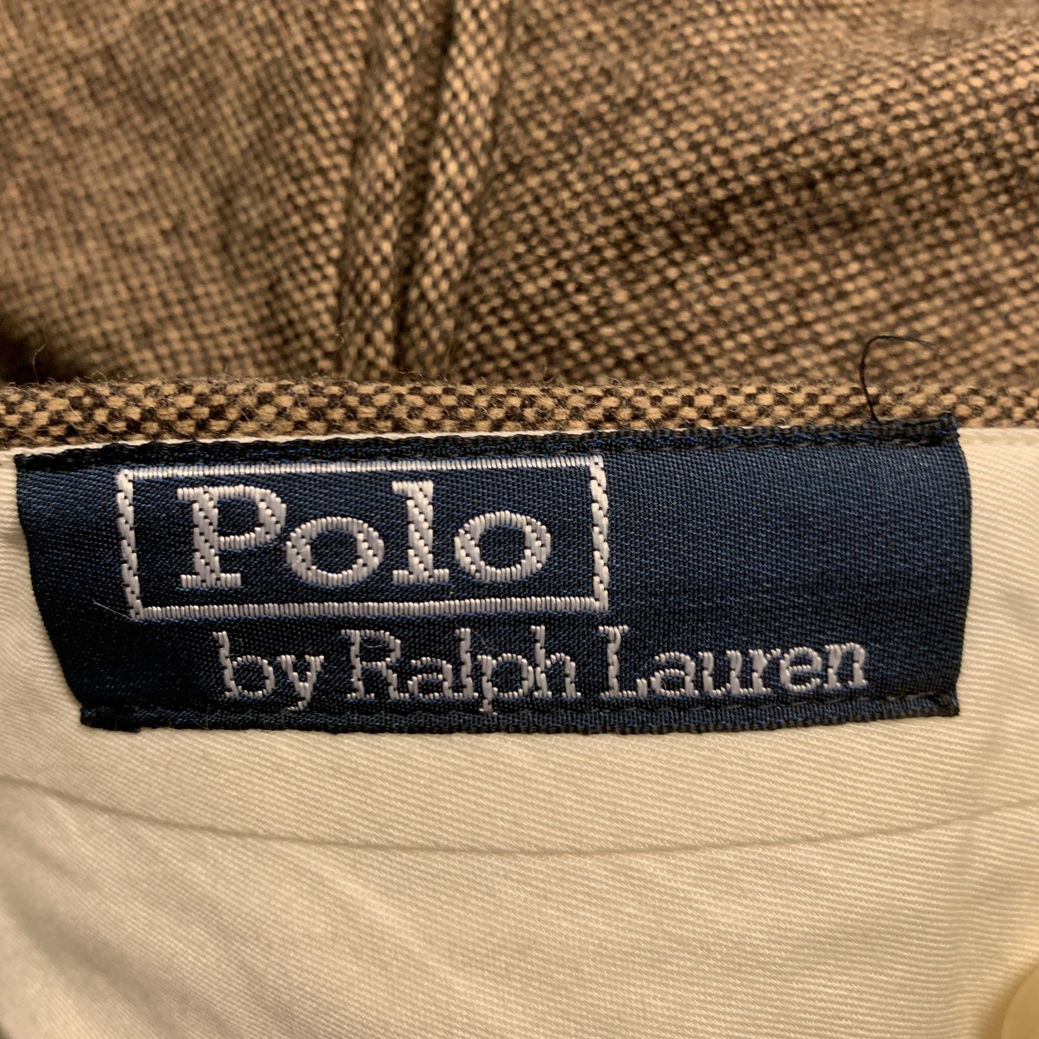 POLO by RALPH LAUREN Size 40 Brown Cream Nailhead Single breasted Suit - Image 13