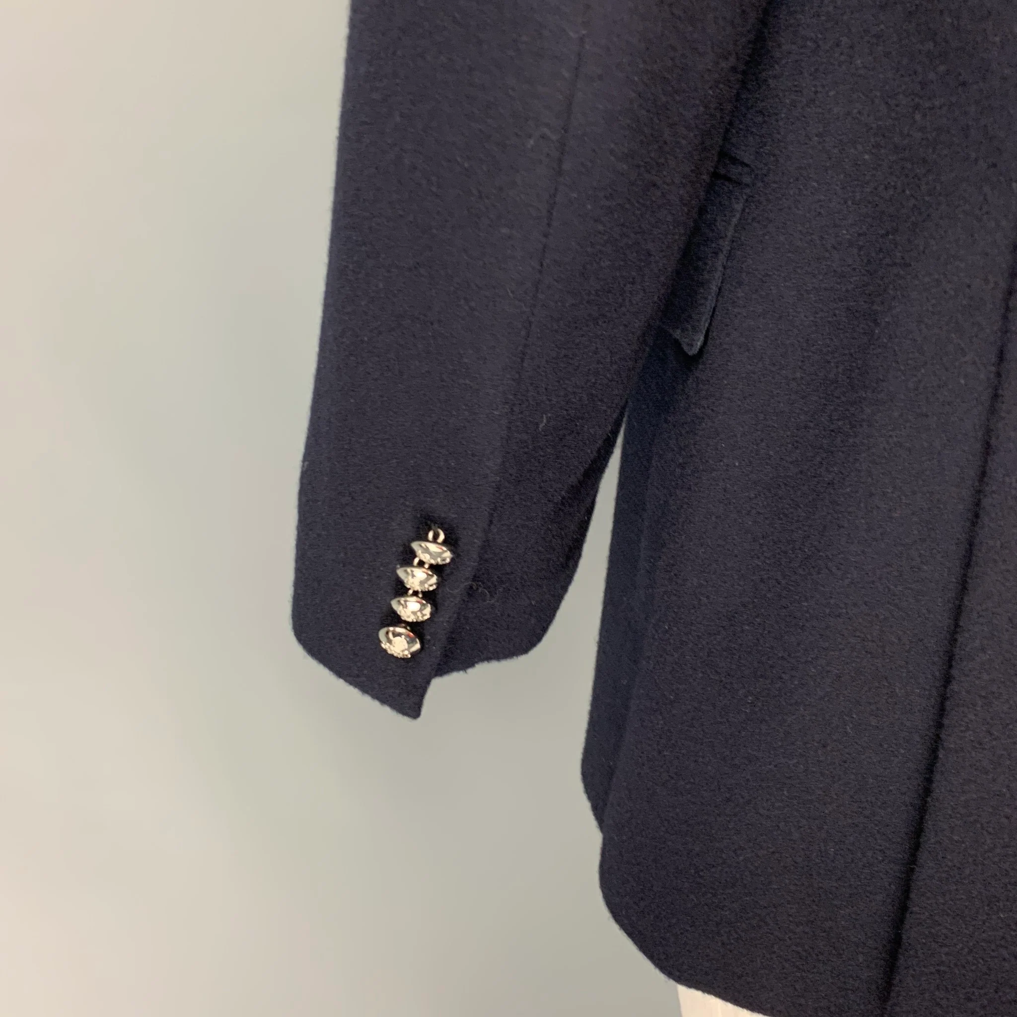 POLO by RALPH LAUREN Size 44 Navy Cashmere Notch Lapel Sport Coat - Image 4