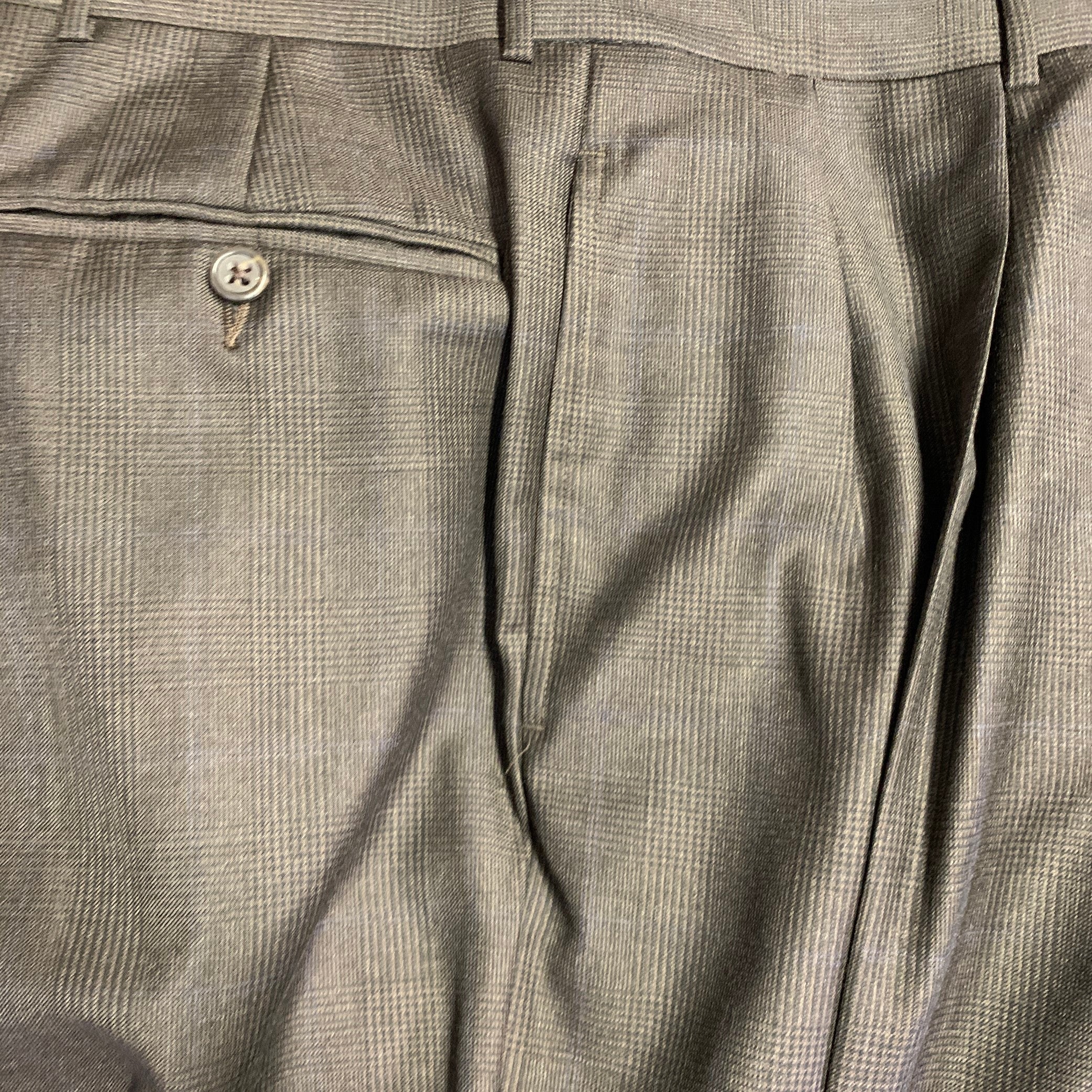 POLO by RALPH LAUREN Size 44 Regular Brown Black Glenplaid Notch Lapel Suit - Image 13